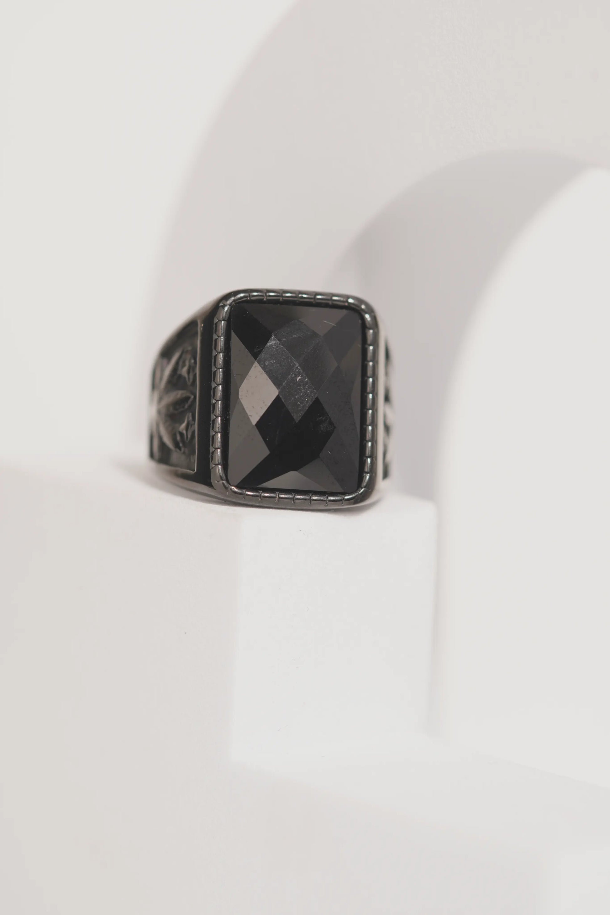 Leaf Stainless Steel Turkish Ring For Men worldjewel.in men's ring