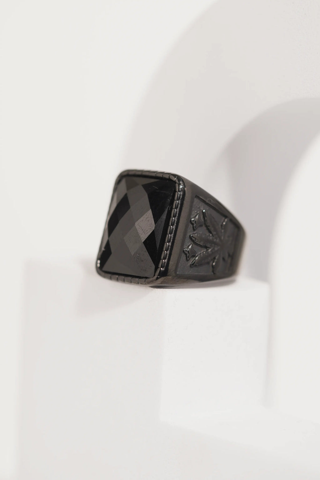 Leaf Stainless Steel Turkish Ring For Men worldjewel.in men's ring