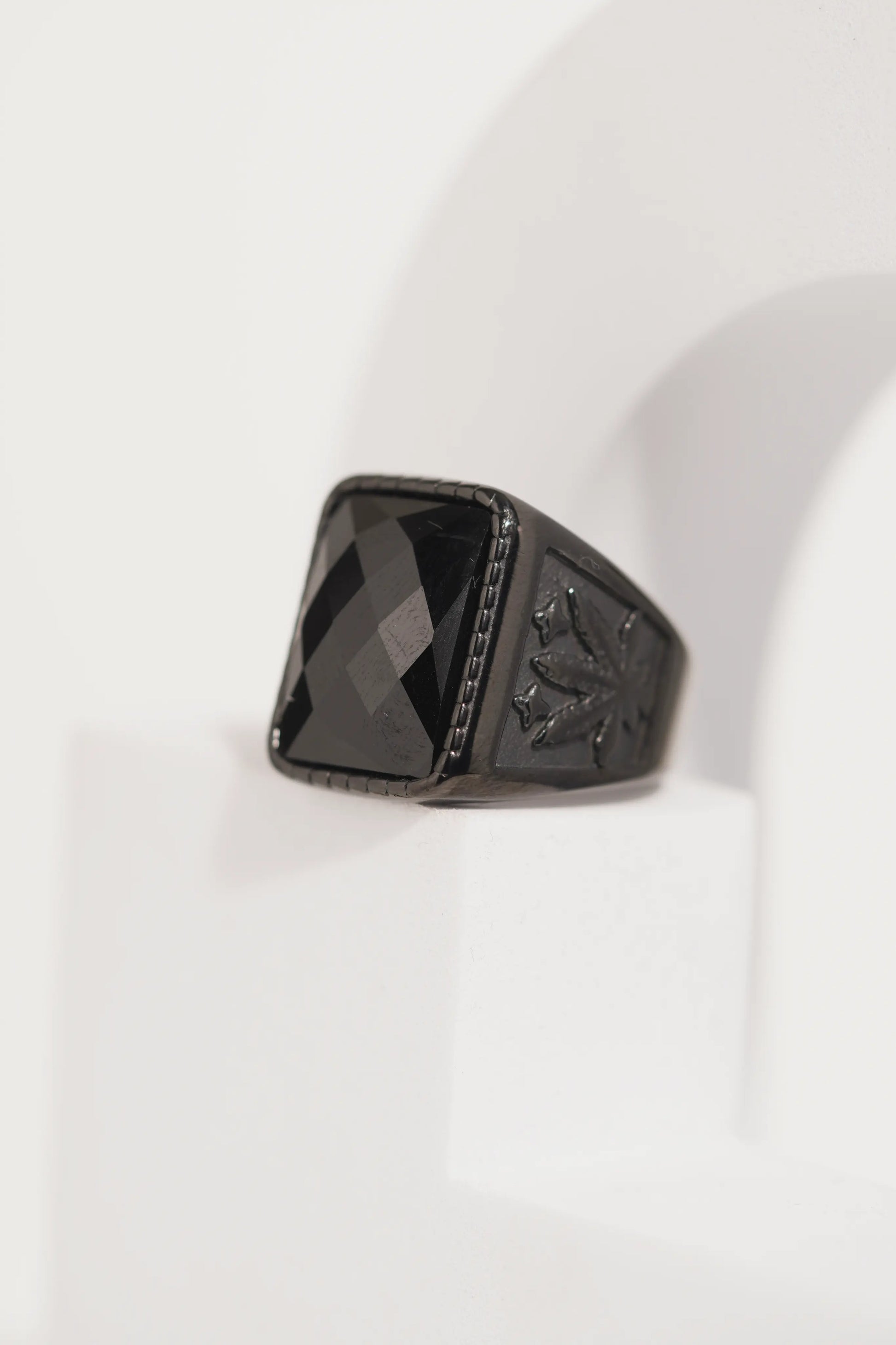 Leaf Stainless Steel Turkish Ring For Men worldjewel.in men's ring