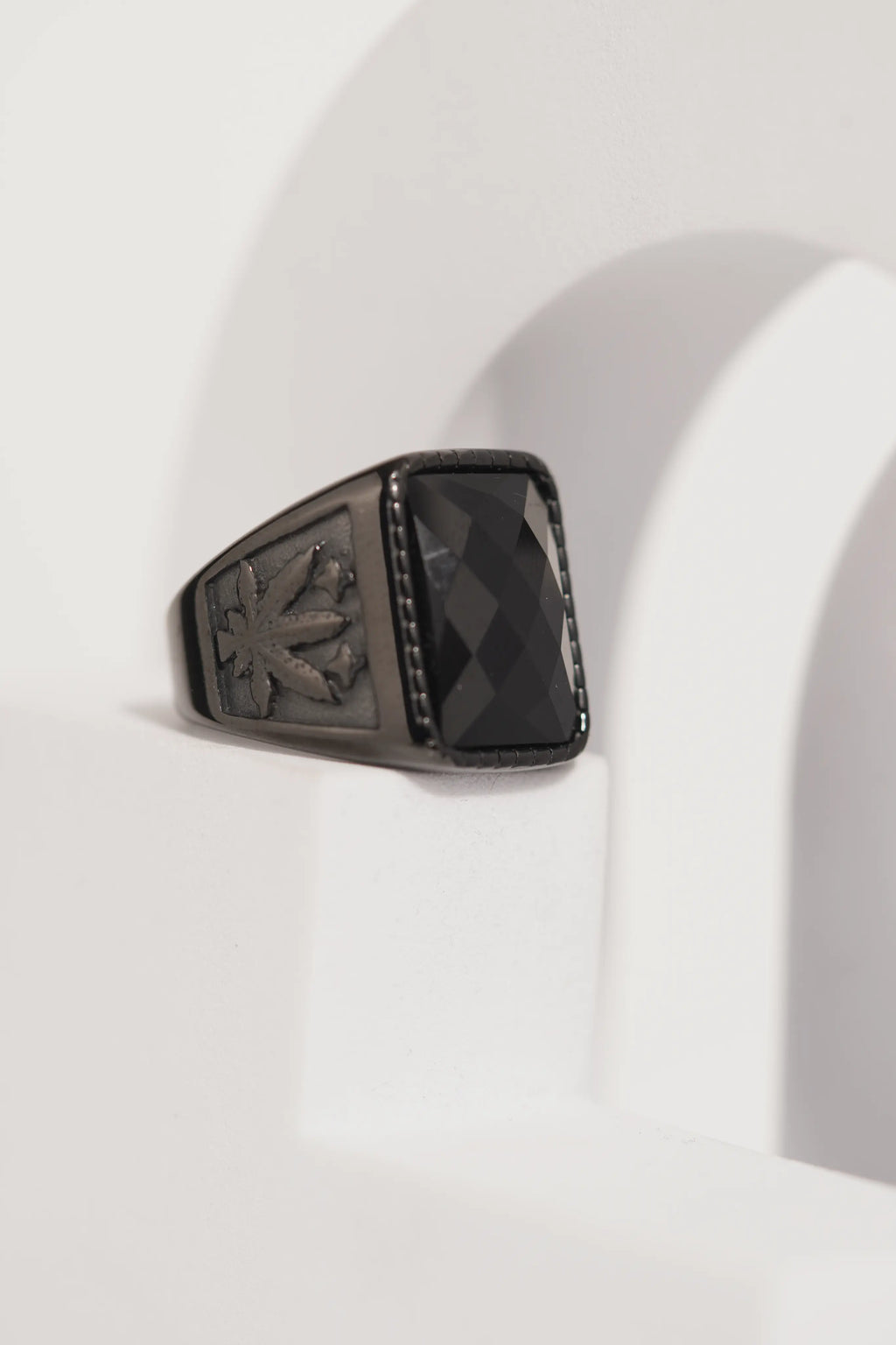 Leaf Stainless Steel Turkish Ring For Men worldjewel.in men's ring