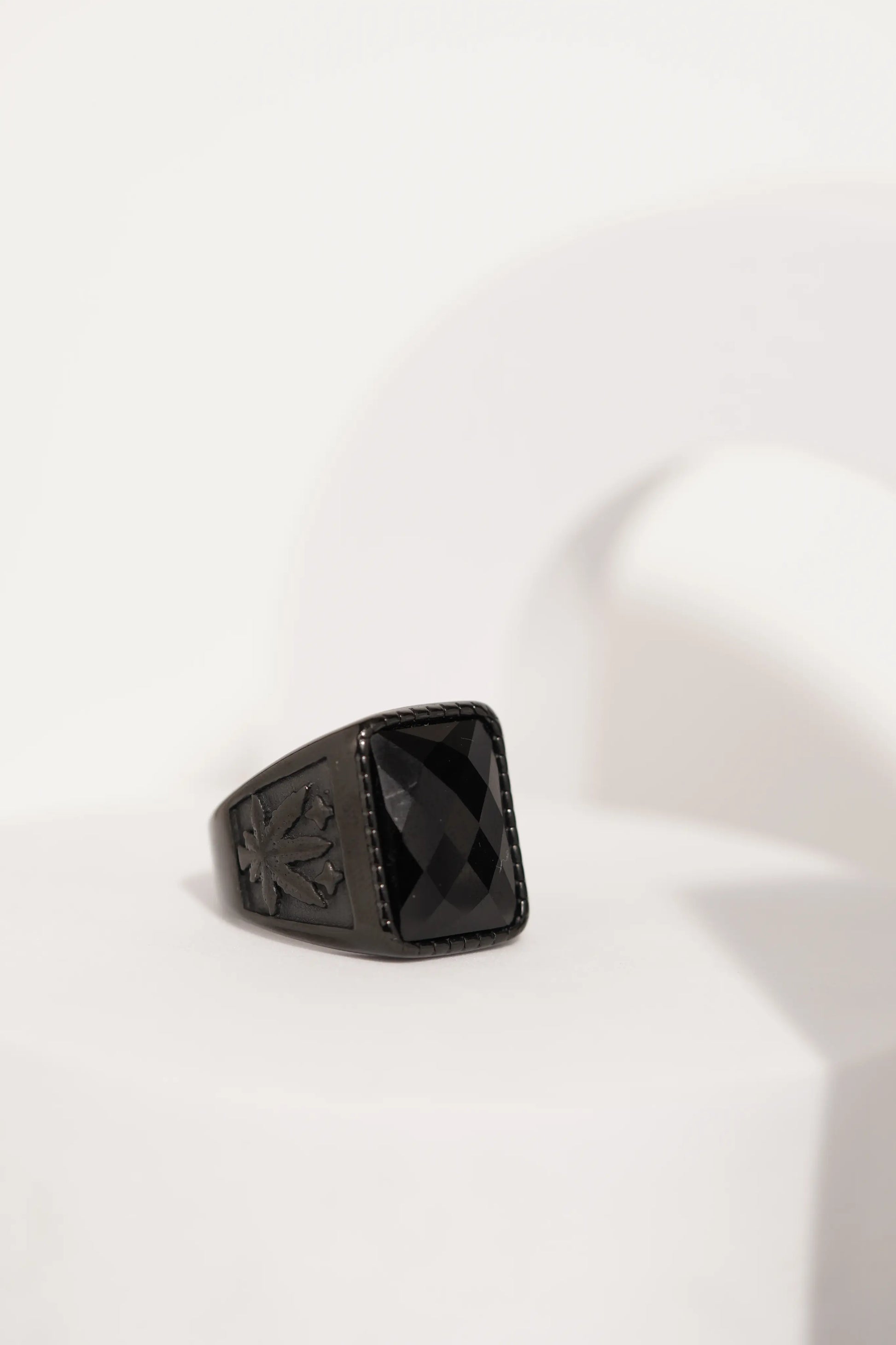 Leaf Stainless Steel Turkish Ring For Men worldjewel.in men's ring