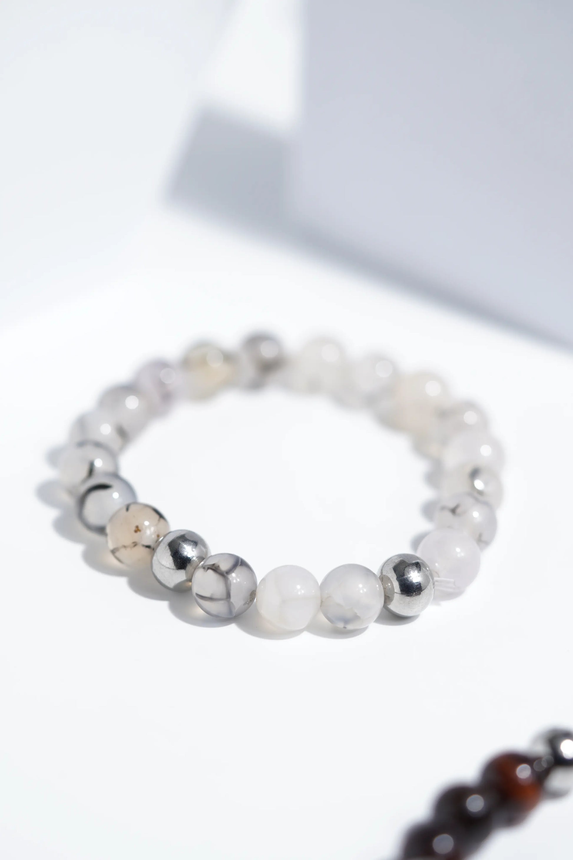 Light White Bead Bracelets | Unisex. worldjewel.in Bead Bracelets