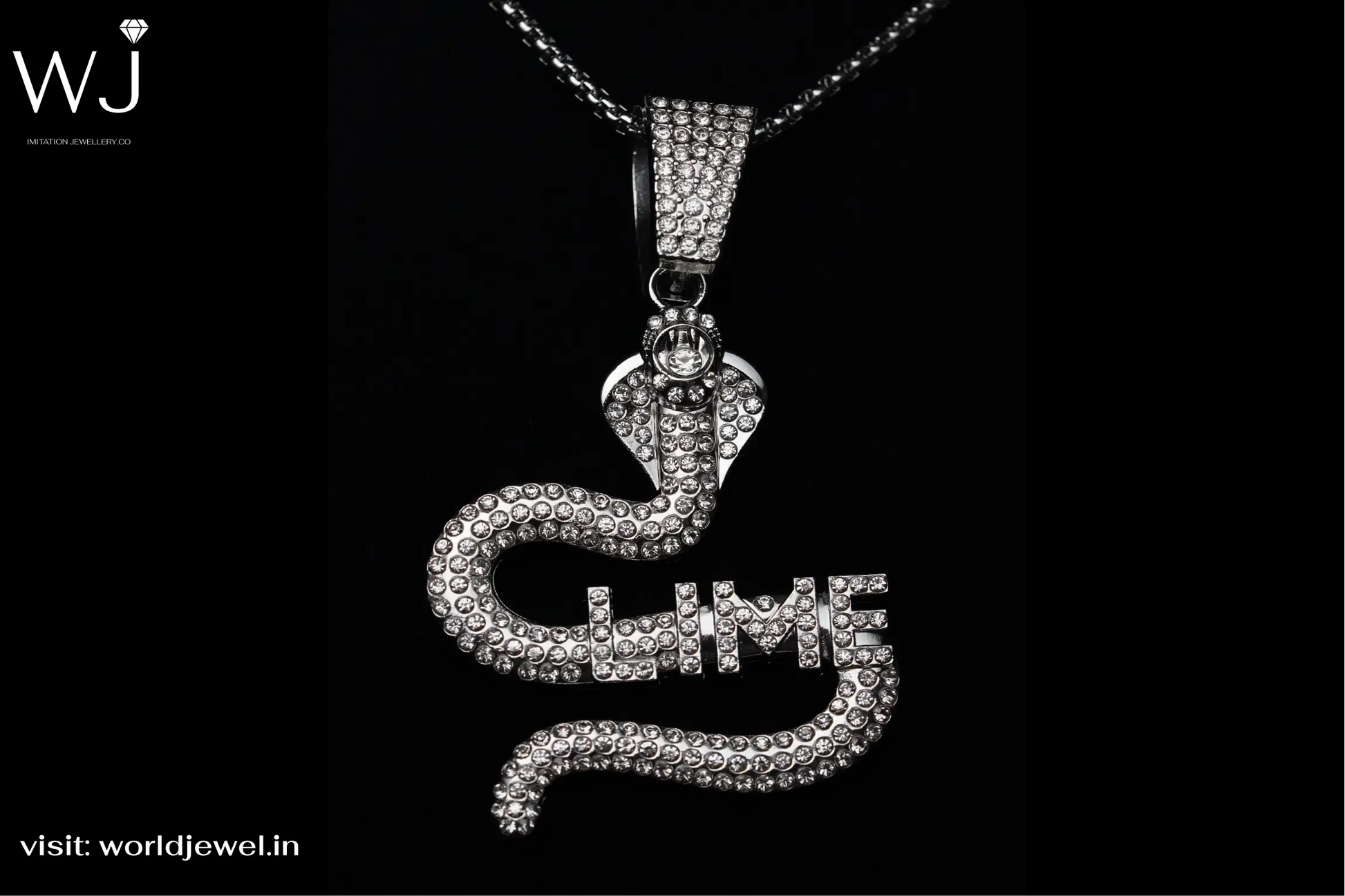 Snake |  Unisex Pendent  | Worldjewel.in - worldjewel.in