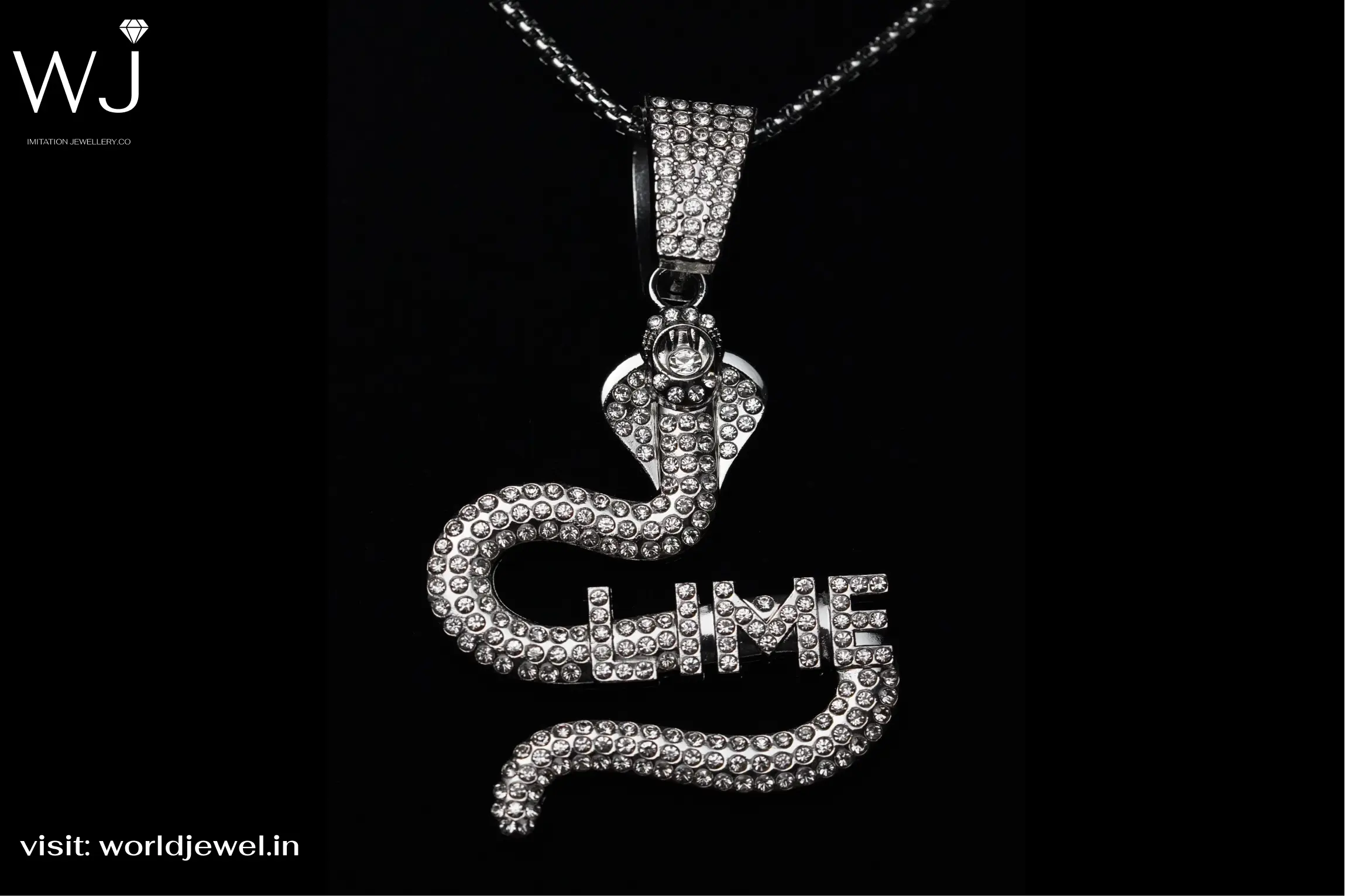 Snake |  Unisex Pendent  | Worldjewel.in - worldjewel.in