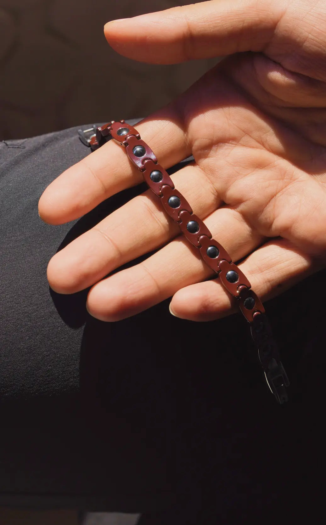 Maroon full - Ceramic bracelet for men. worldjewel.in men's bracelets