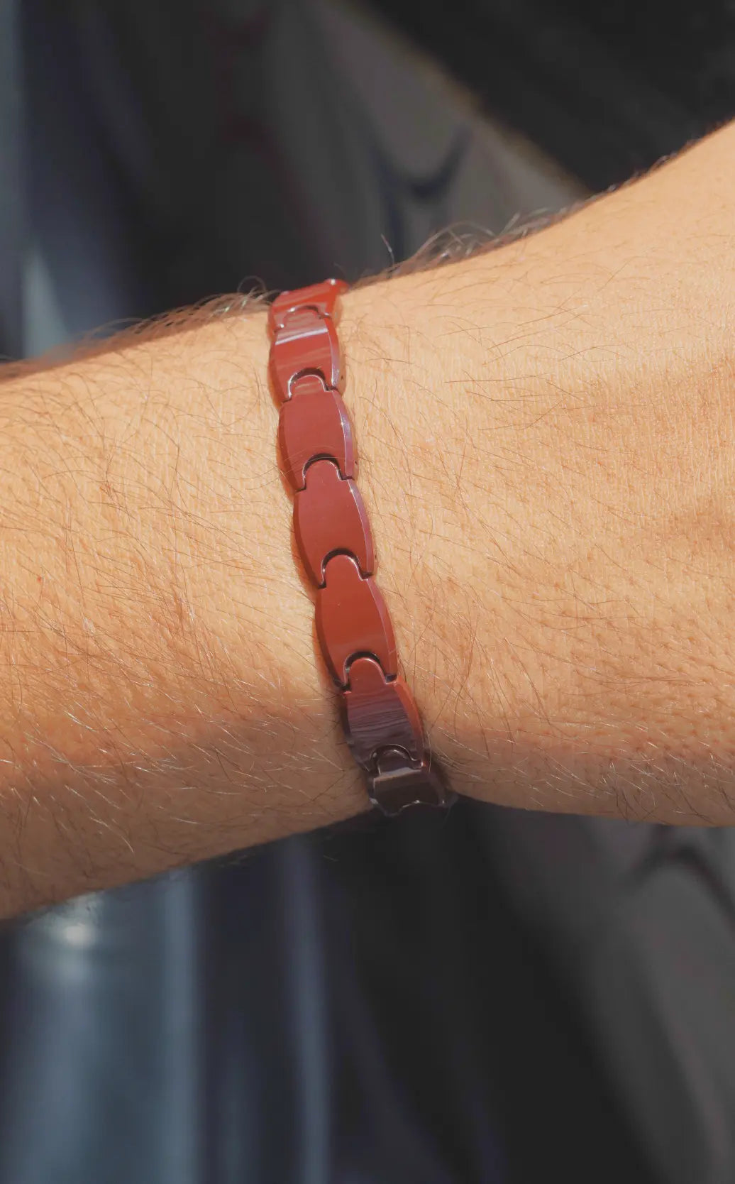 Maroon full - Ceramic bracelet for men. worldjewel.in men's bracelets