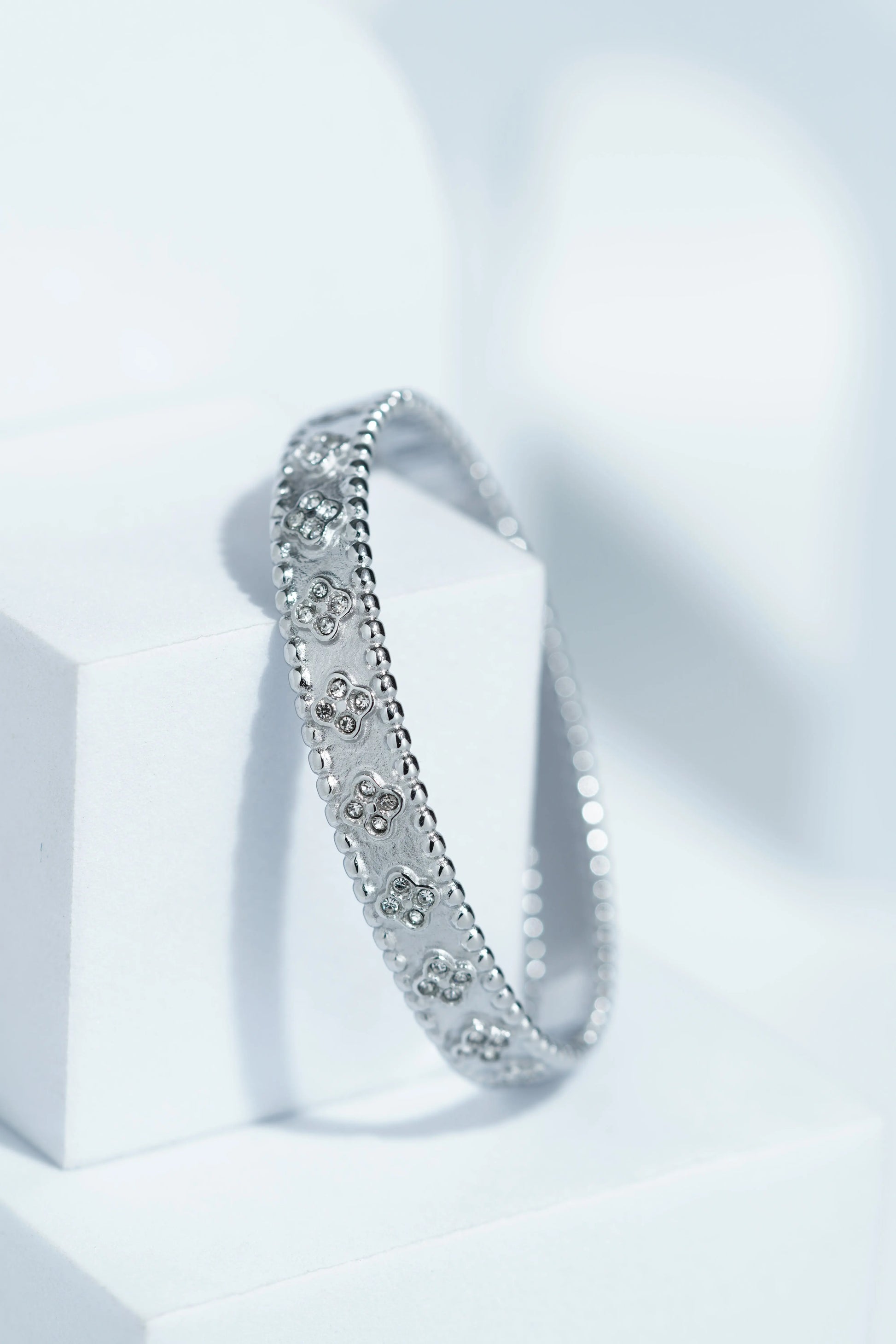 Mist Silver Bangle Bracelet worldjewel.in CUFF BRACELET FOR WOMEN