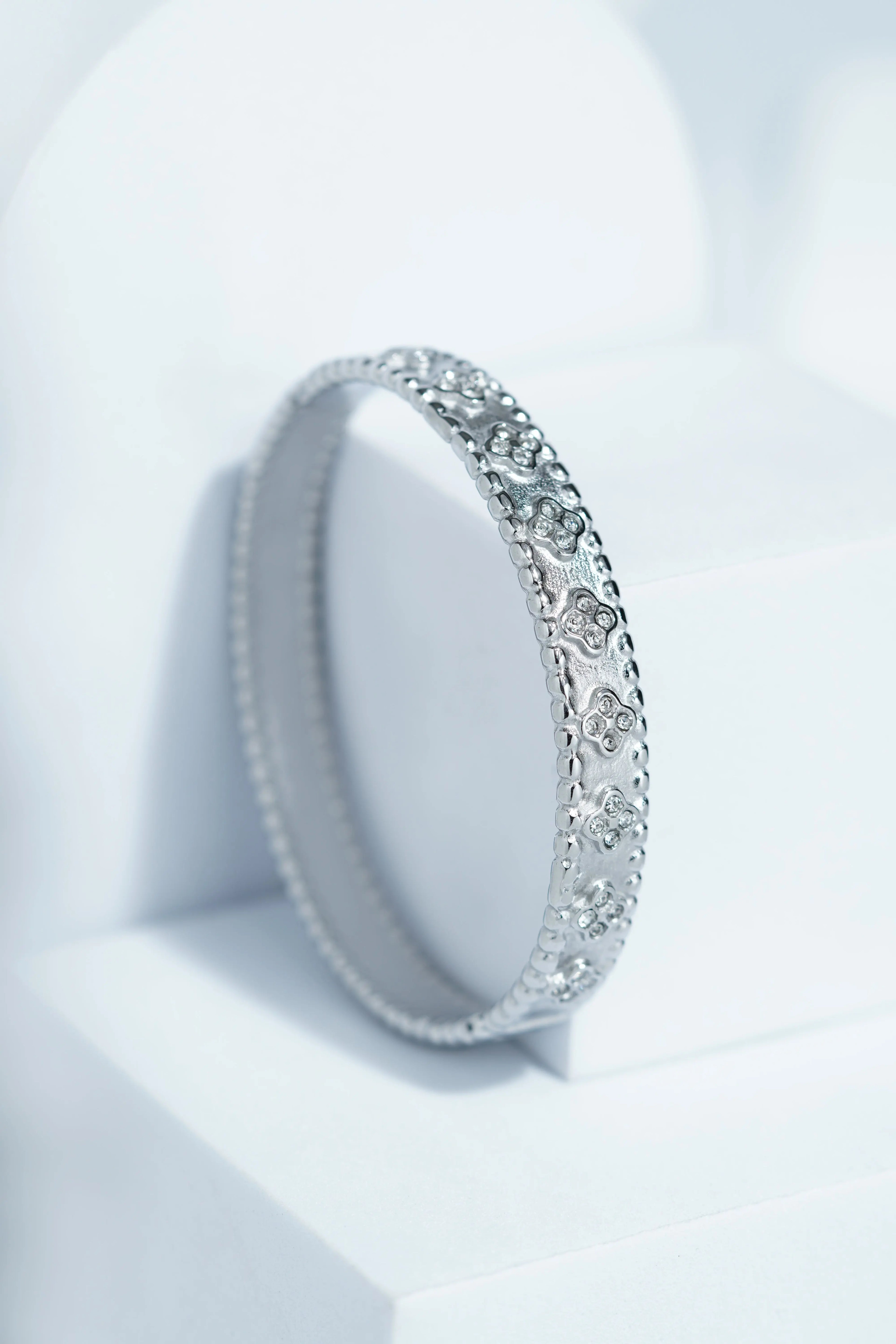 Mist Silver Bangle Bracelet worldjewel.in CUFF BRACELET FOR WOMEN