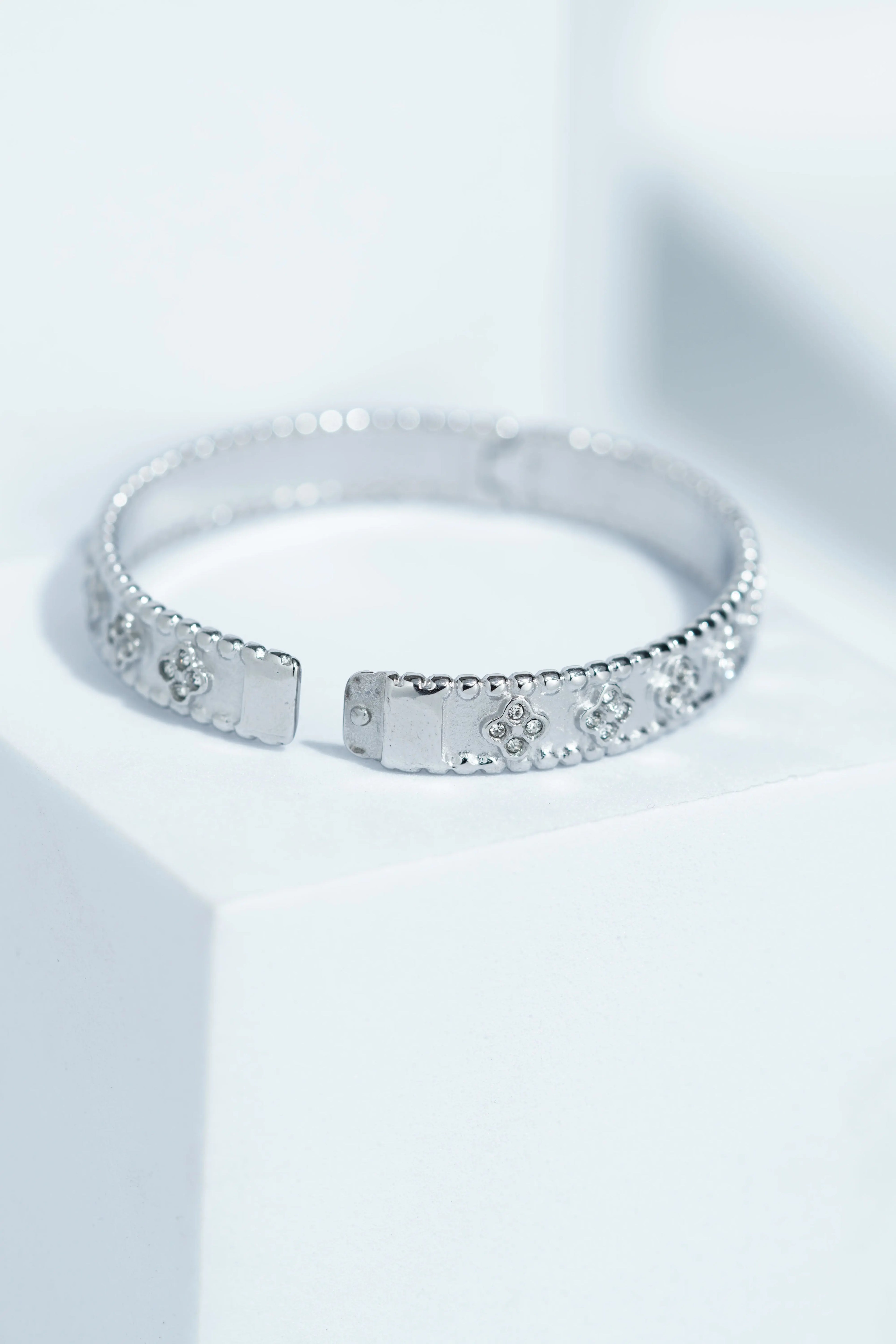 Mist Silver Bangle Bracelet worldjewel.in CUFF BRACELET FOR WOMEN
