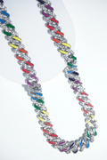 Multi-colour Diamond | Ice-chain | Unisex | Hiphop style. worldjewel.in Unisex-ice-chain