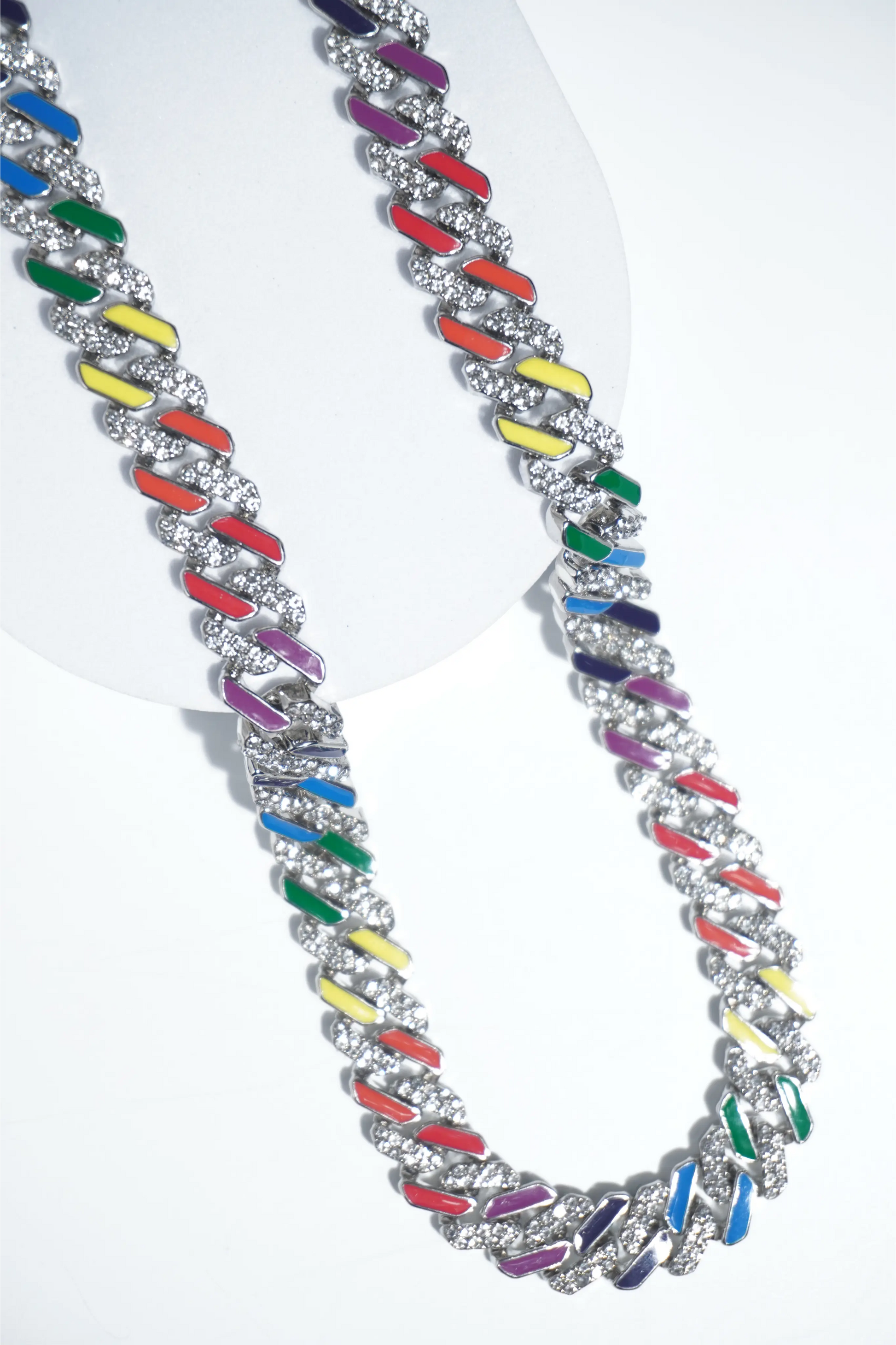 Multi-colour Diamond | Ice-chain | Unisex | Hiphop style. worldjewel.in Unisex-ice-chain