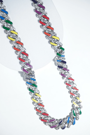 Multi-colour Diamond | Ice-chain | Unisex | Hiphop style. worldjewel.in Unisex-ice-chain