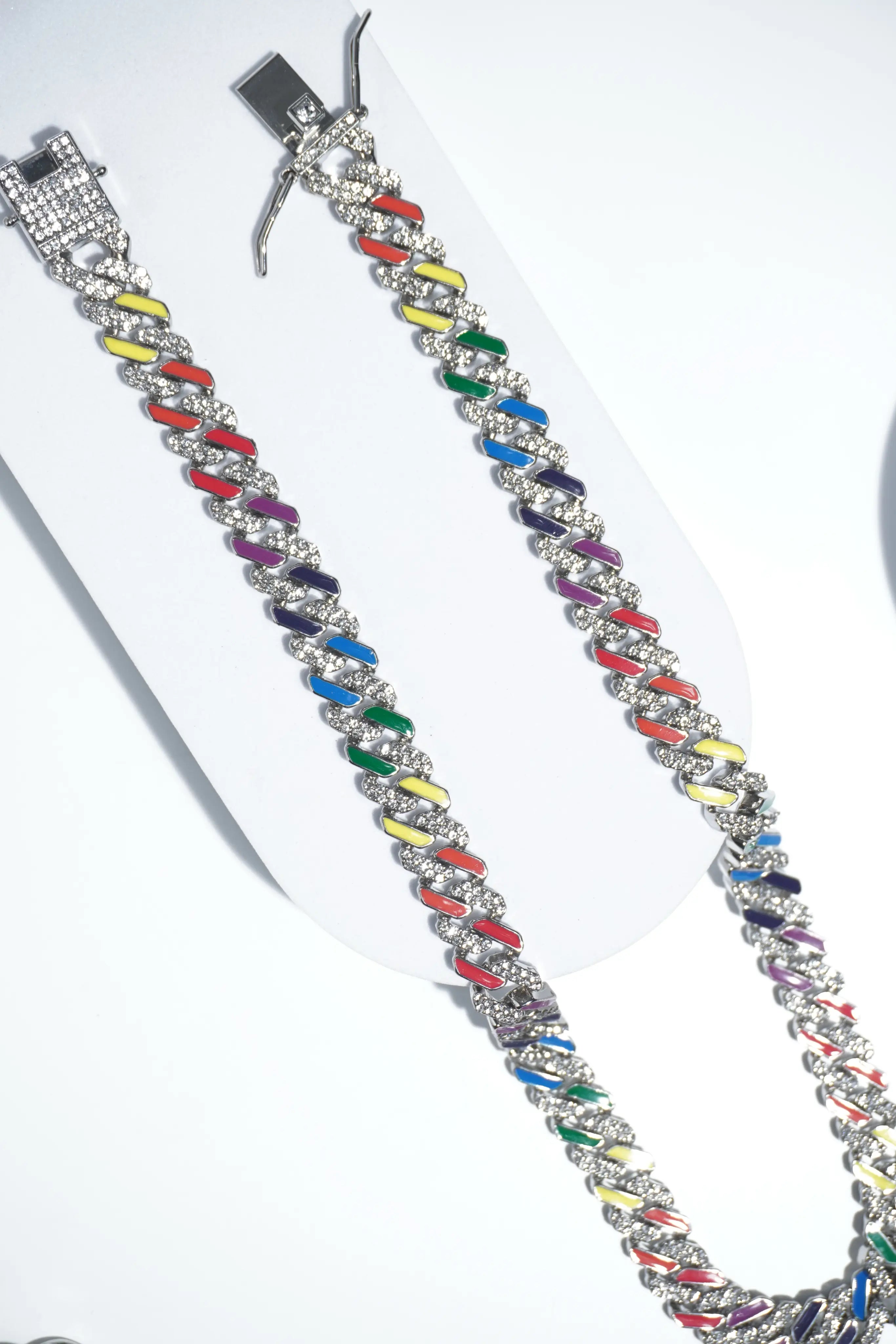 Multi-colour Diamond | Ice-chain | Unisex | Hiphop style. worldjewel.in Unisex-ice-chain