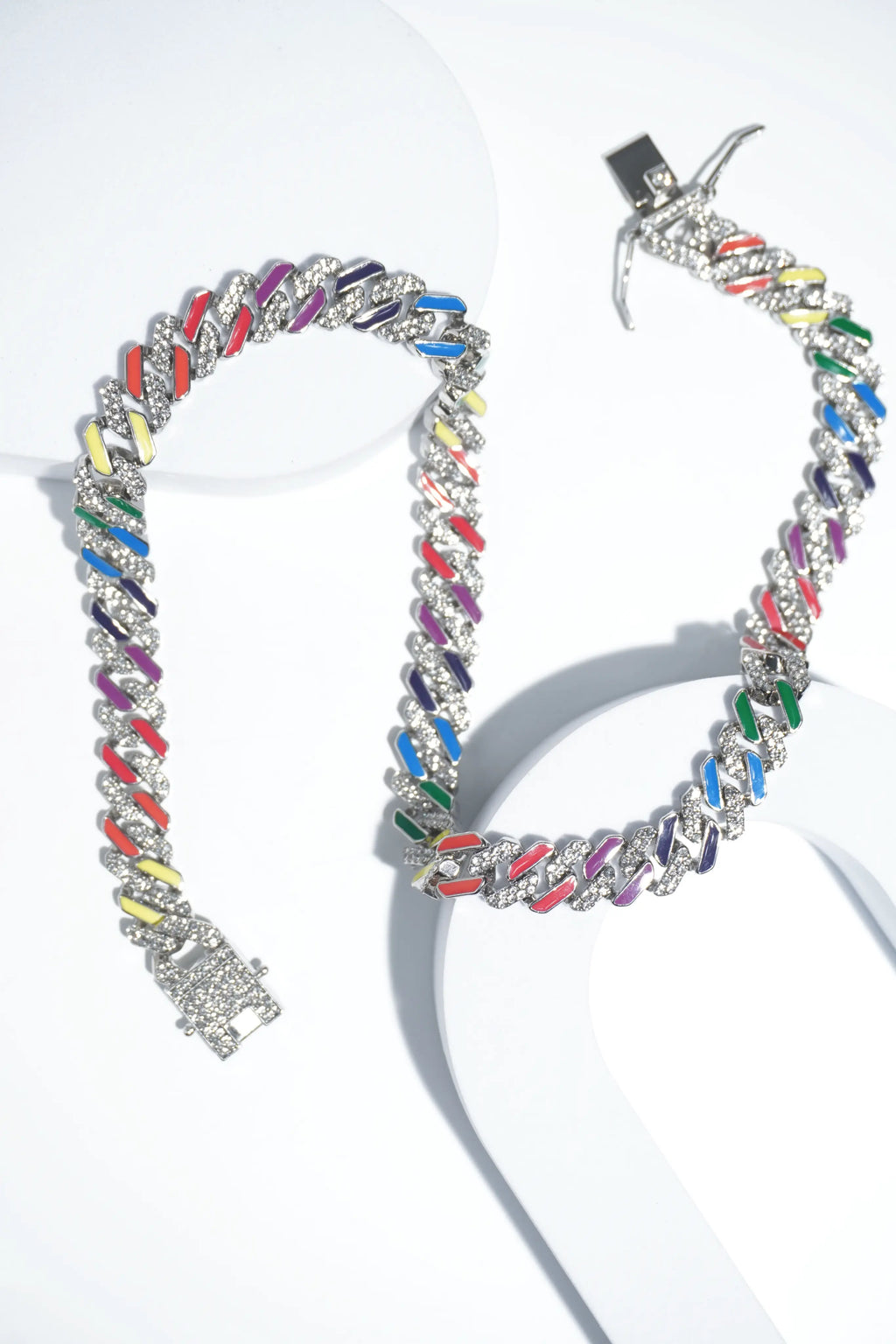 Multi-colour Diamond | Ice-chain | Unisex | Hiphop style. - worldjewel.in