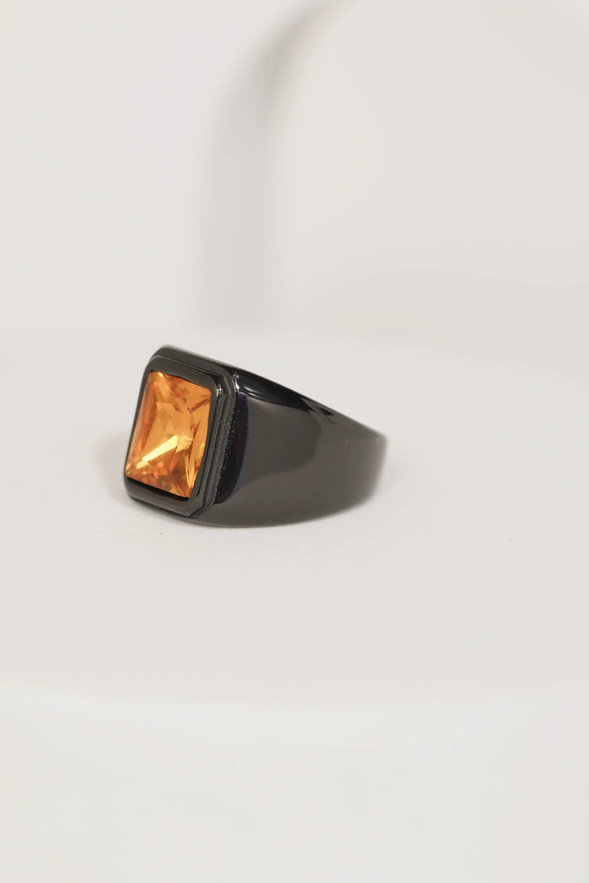 Orange Stone Ring For Men worldjewel.in men's ring