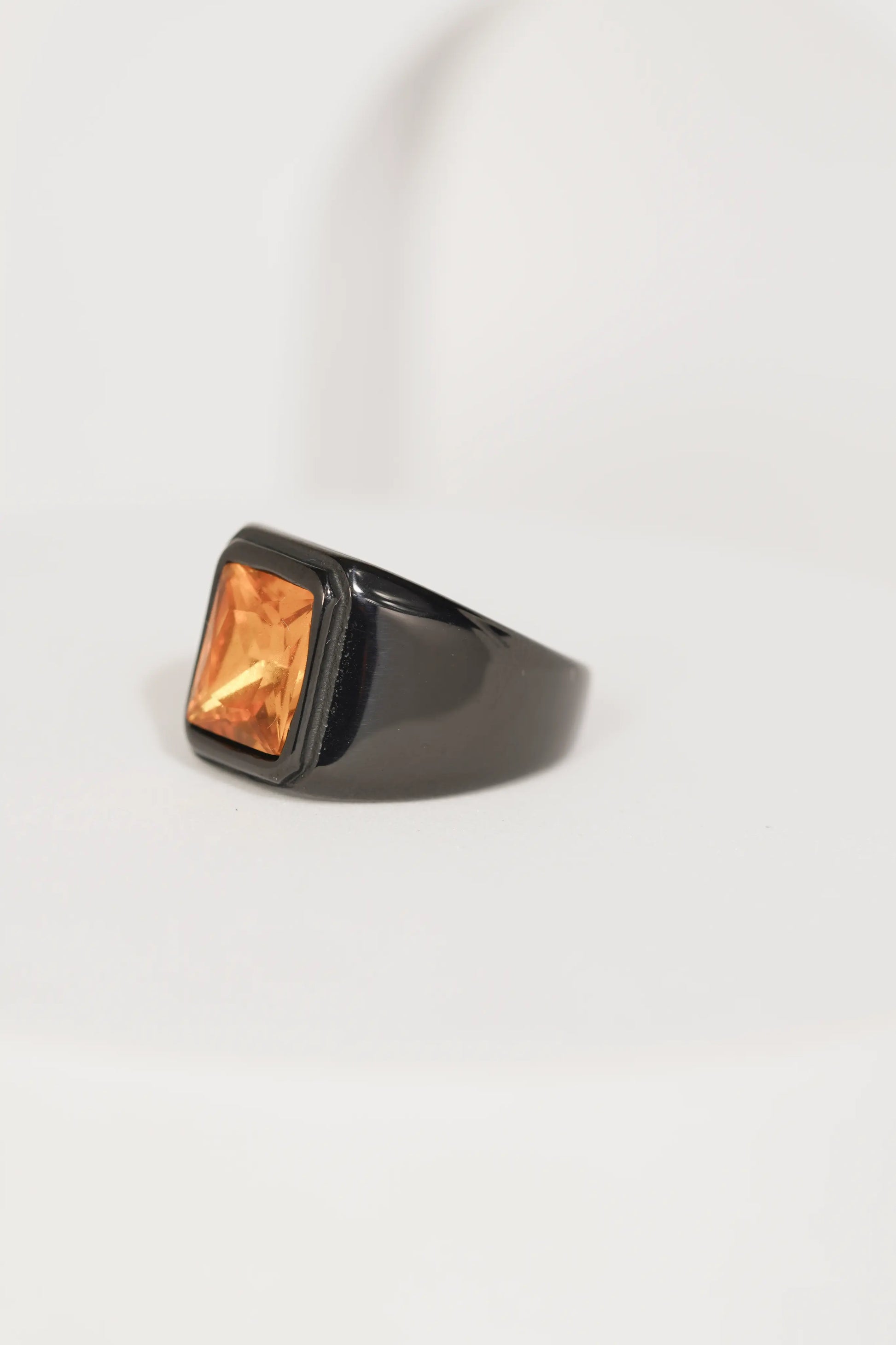 Orange Stone Ring For Men worldjewel.in men's ring