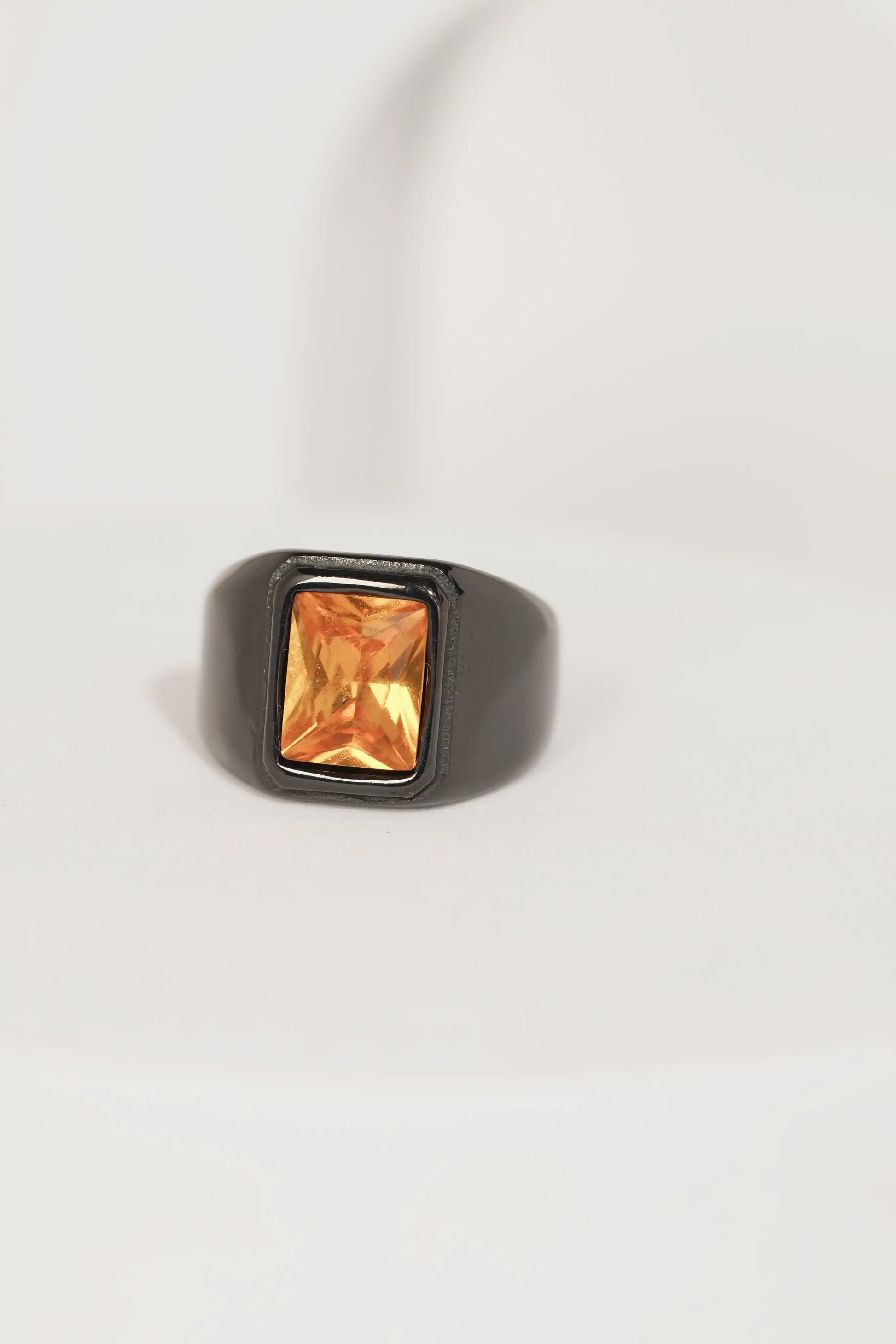 Orange Stone Ring For Men worldjewel.in men's ring