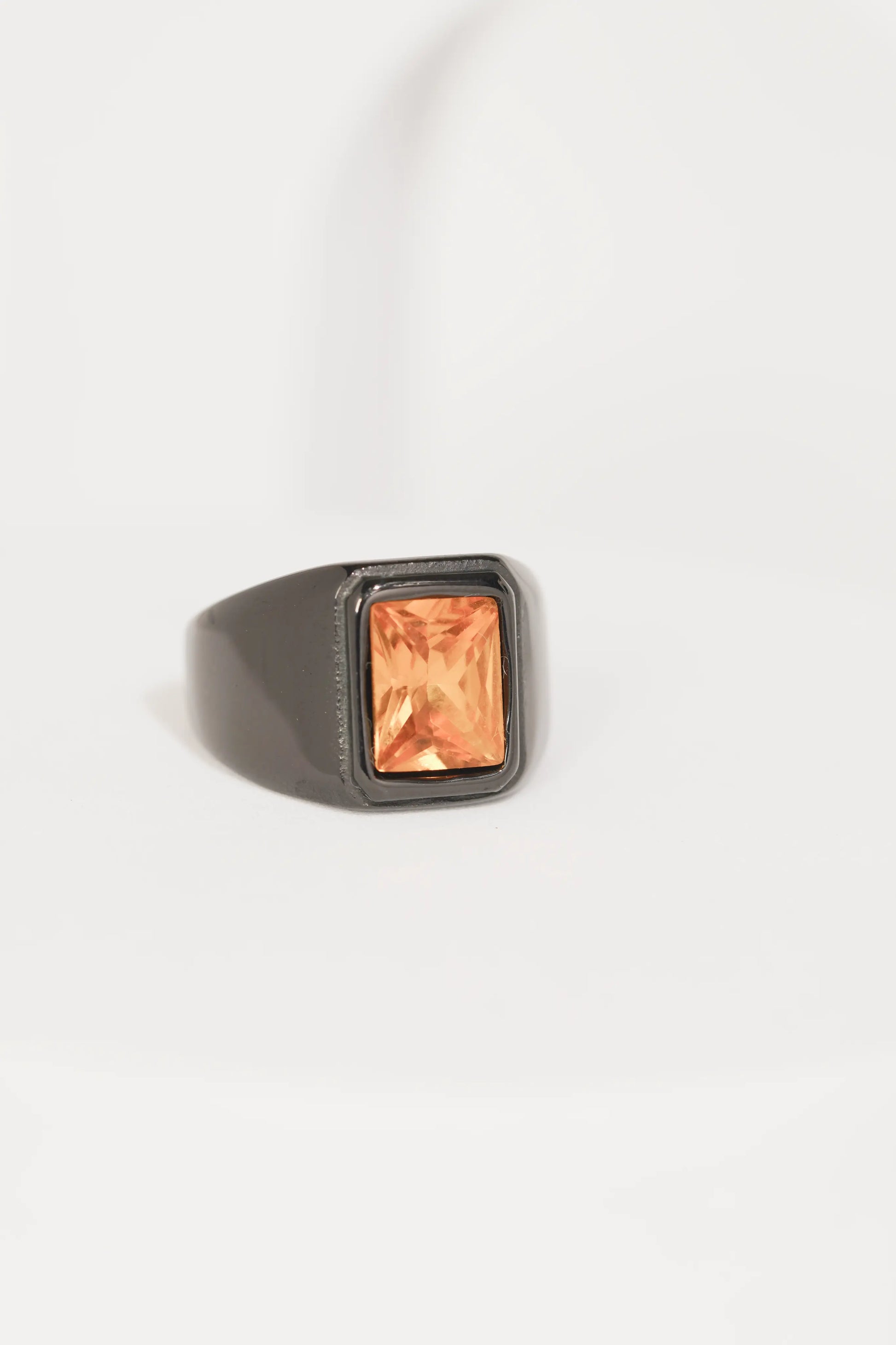 Orange Stone Ring For Men worldjewel.in men's ring