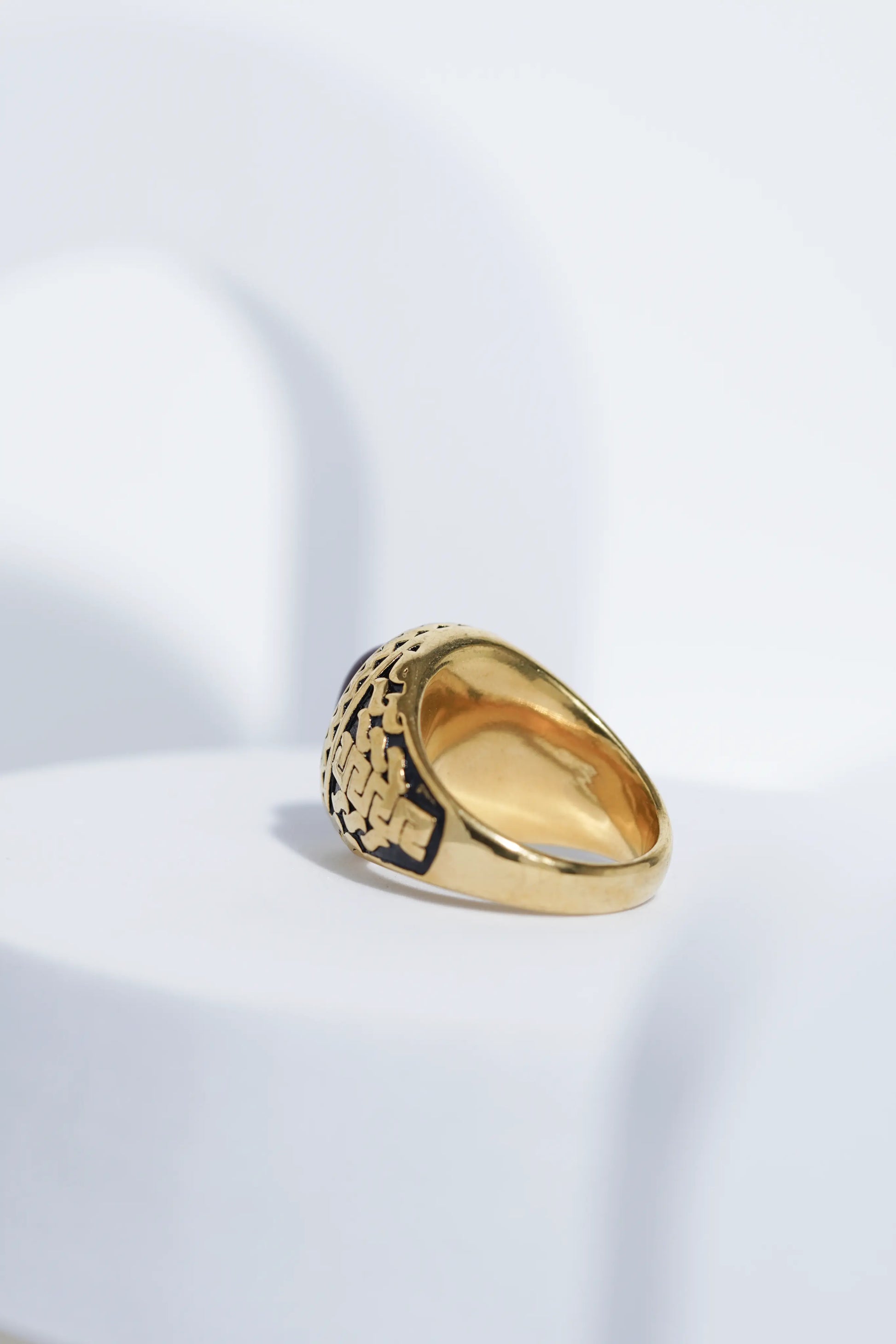 Oval Red Stone Diamond Ring For Men worldjewel.in men's ring