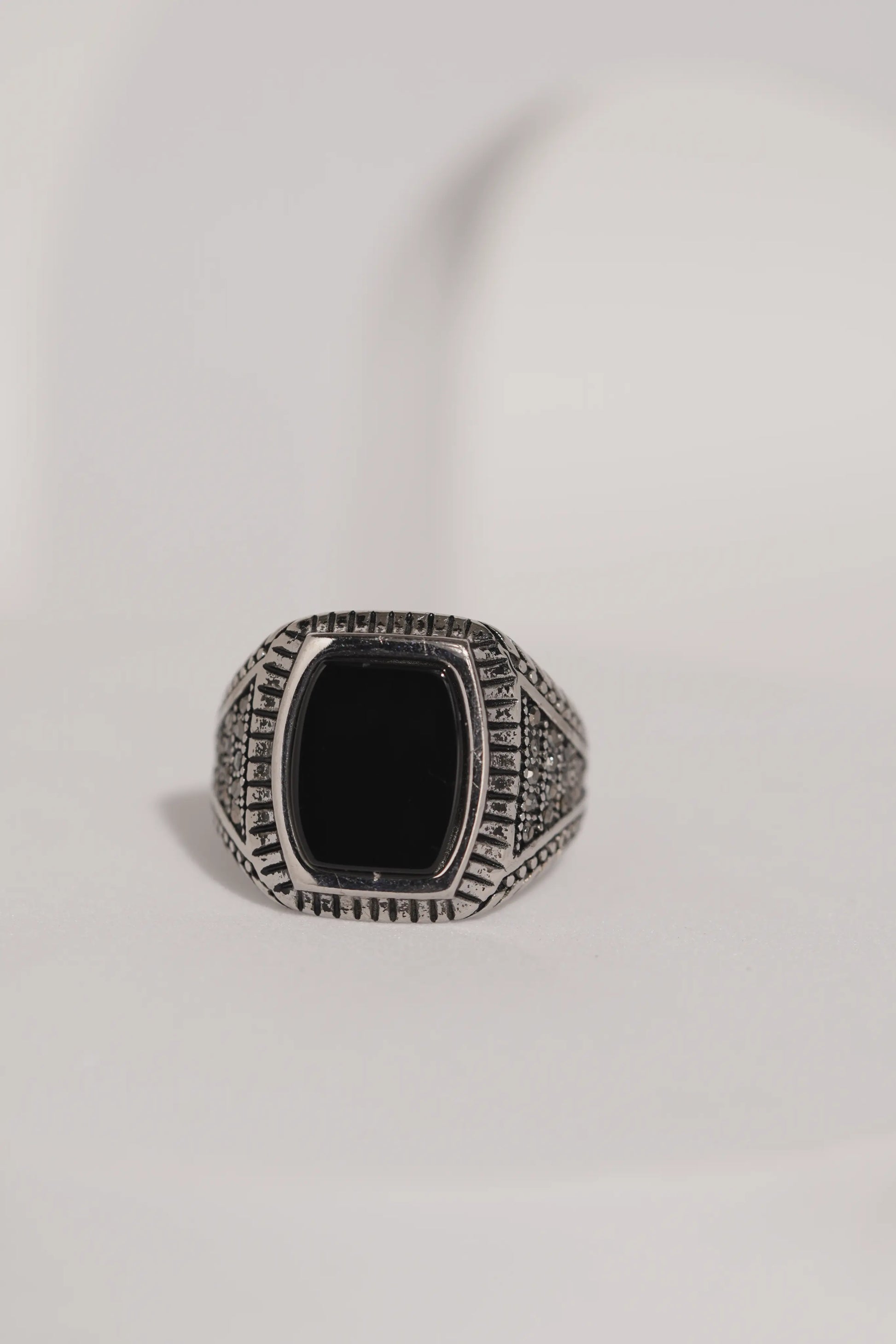 Oval Stone Oxidised Ring For Men worldjewel.in men's ring