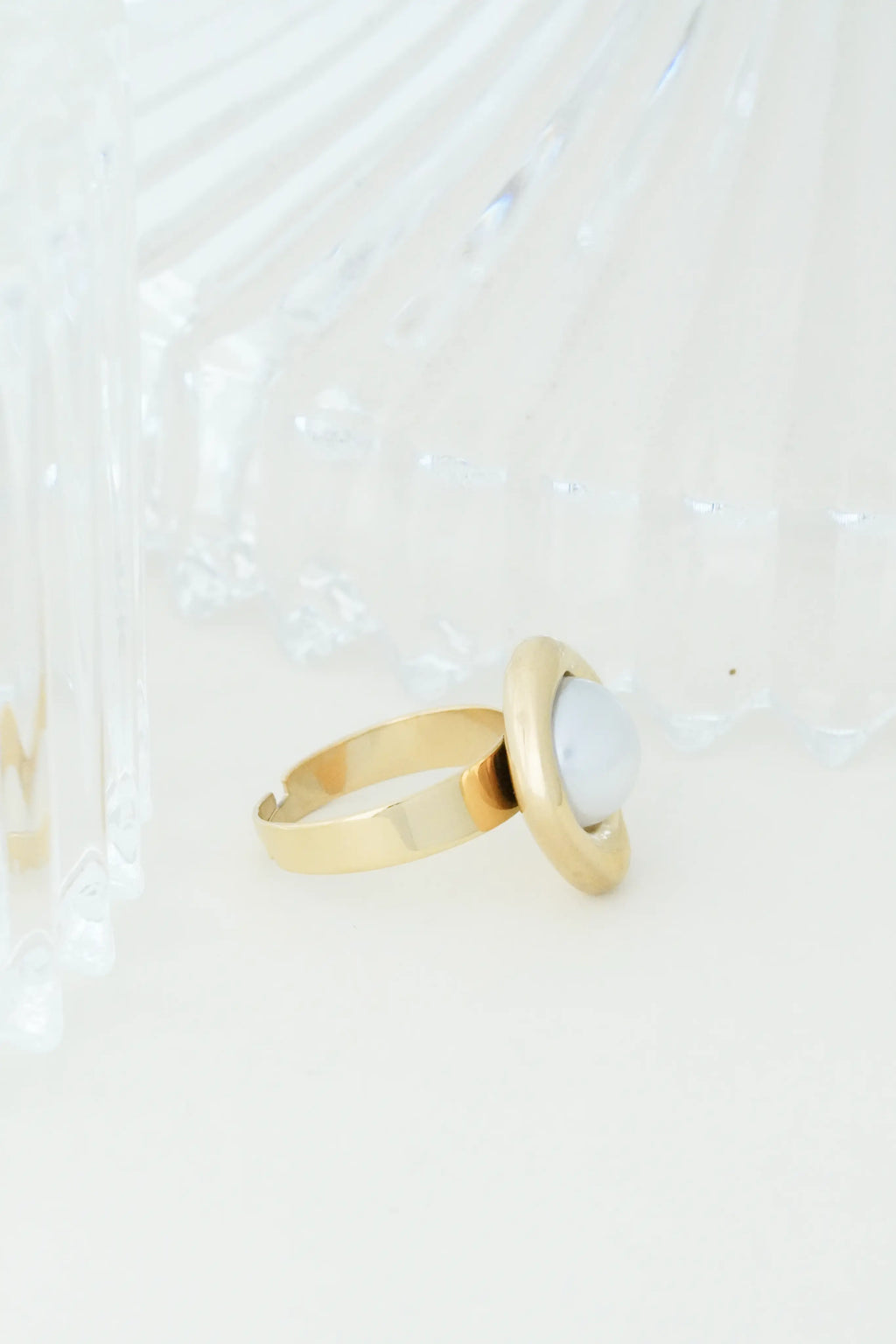 Pearl Adjustable Ring worldjewel.in ADJUSTABLE RING