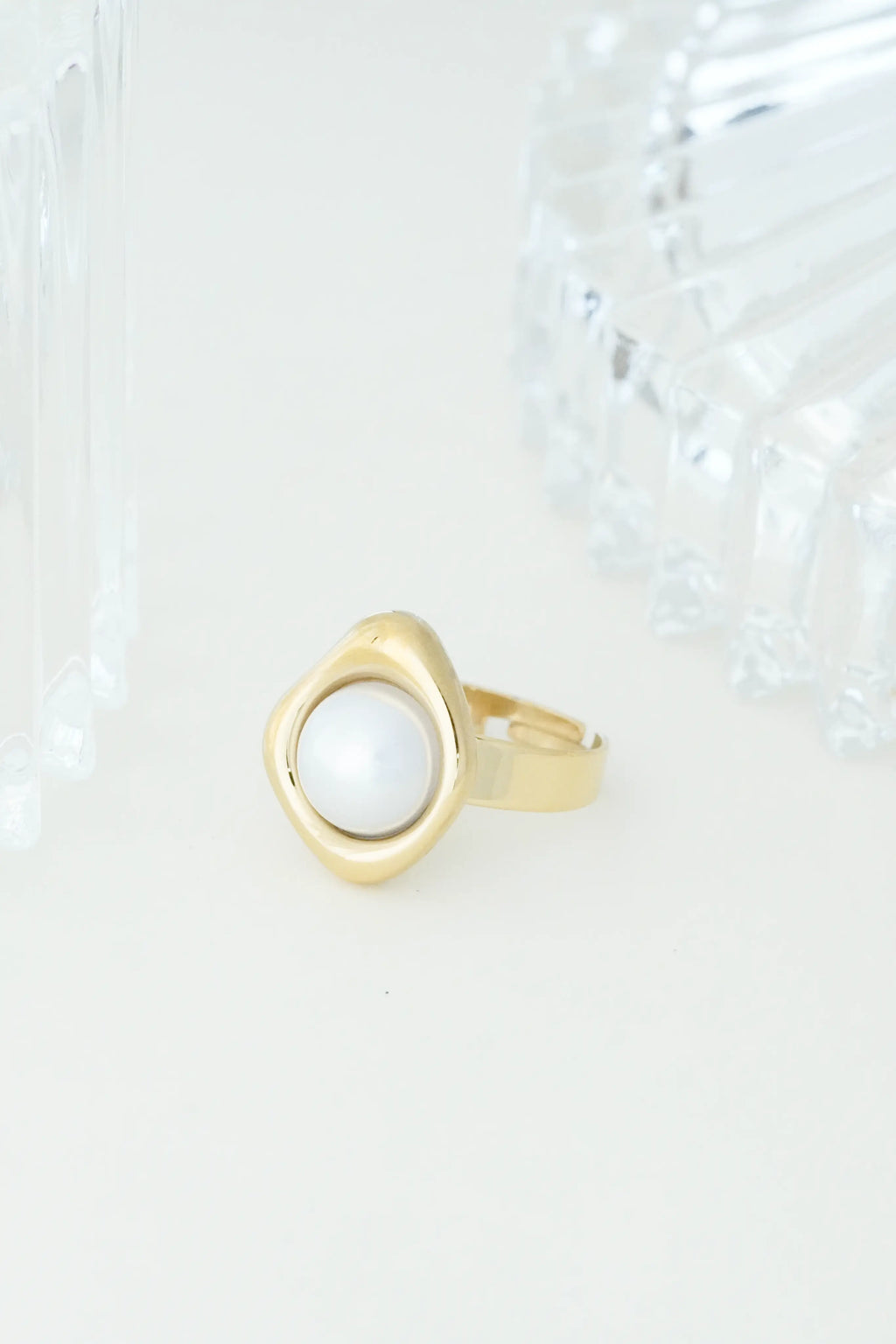 Pearl Adjustable Ring worldjewel.in ADJUSTABLE RING