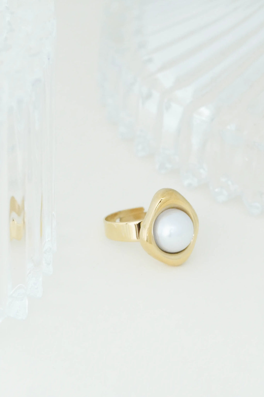 Pearl Adjustable Ring worldjewel.in ADJUSTABLE RING