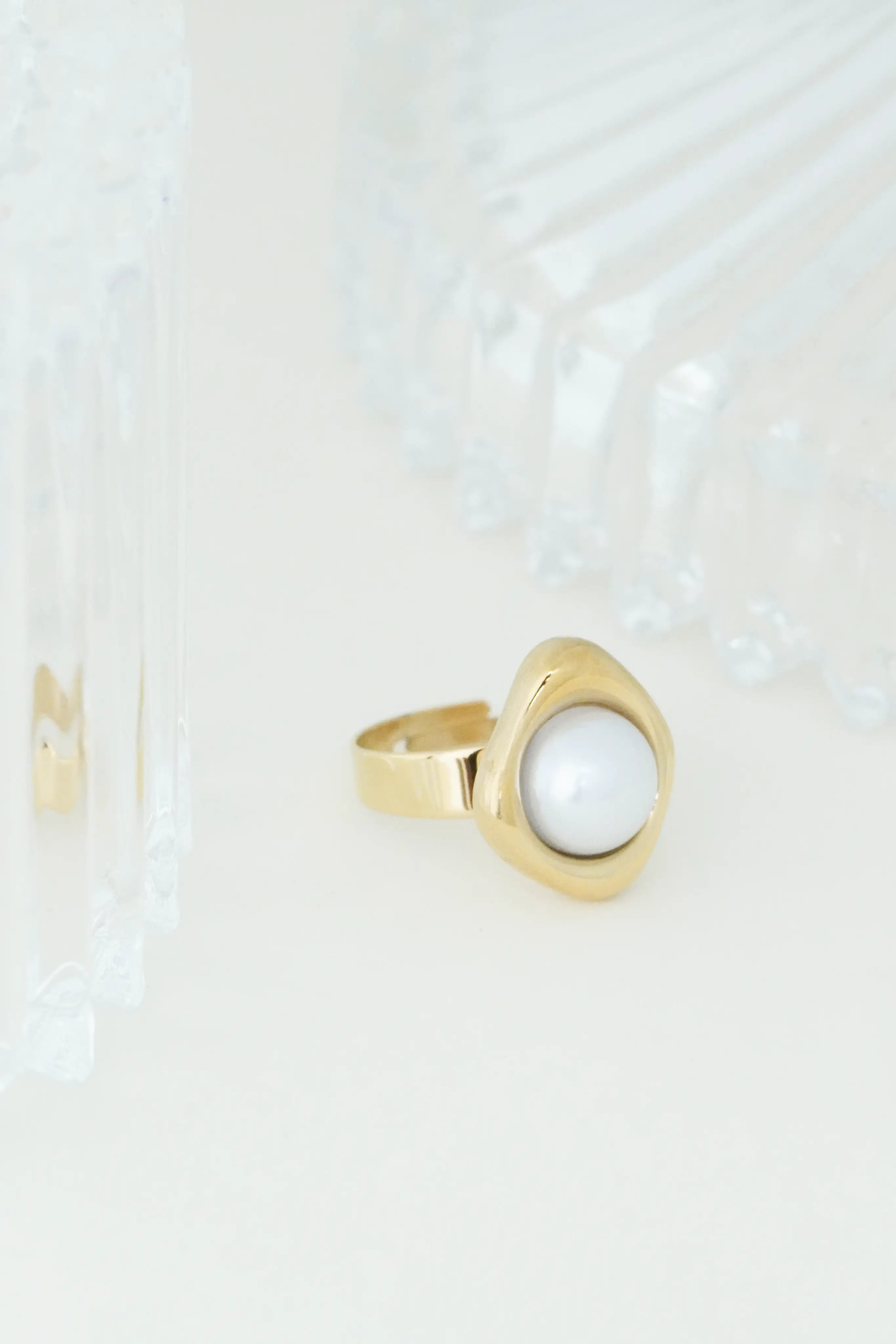 Pearl Adjustable Ring worldjewel.in ADJUSTABLE RING