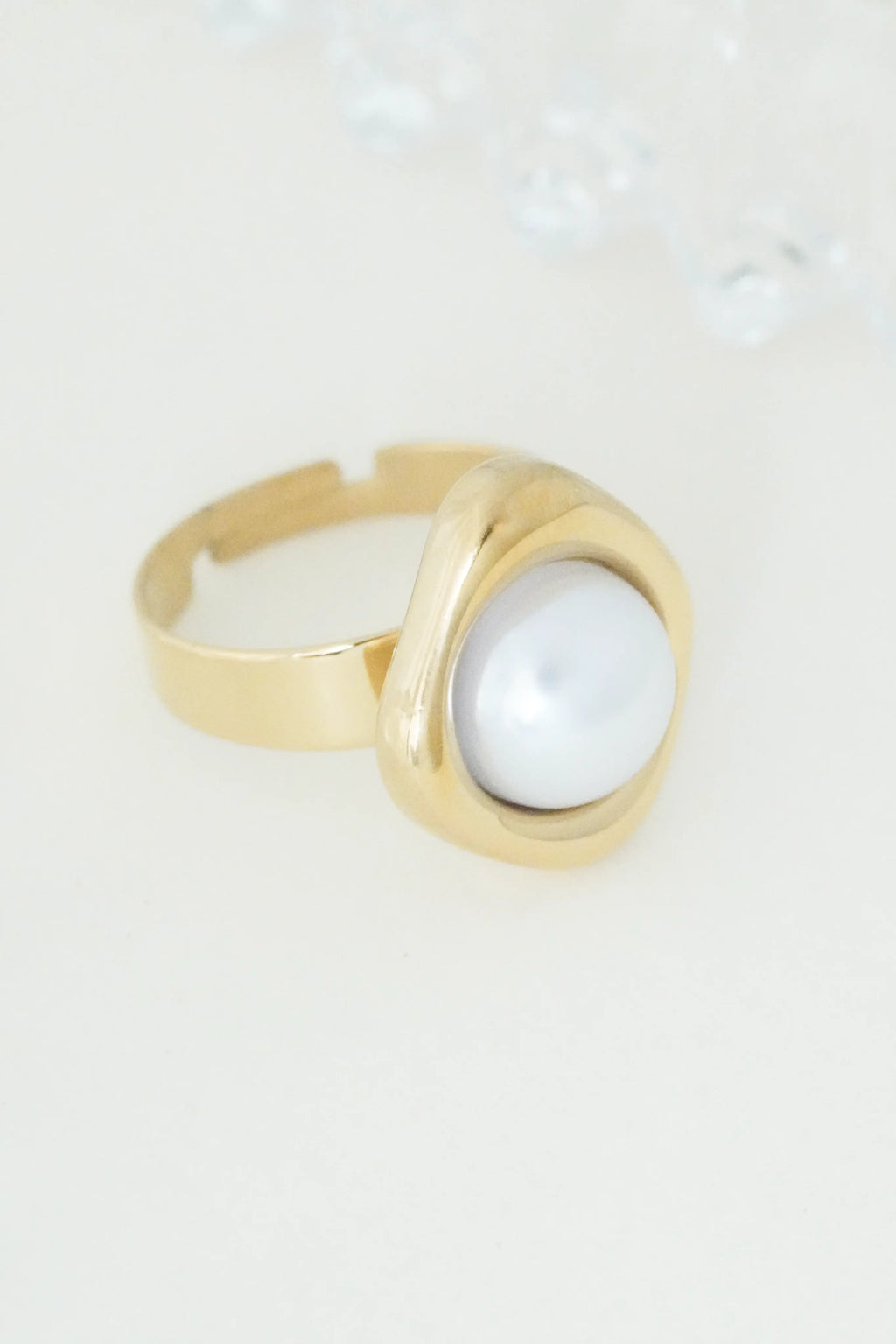 Pearl Adjustable Ring worldjewel.in ADJUSTABLE RING