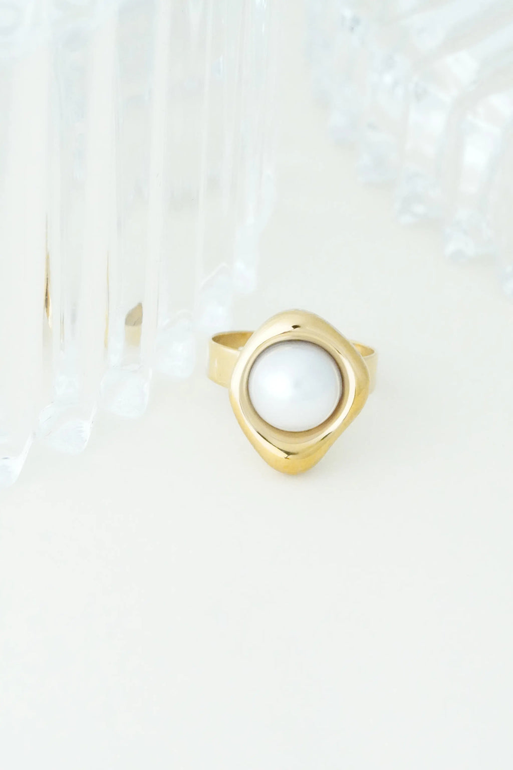 Pearl Adjustable Ring worldjewel.in ADJUSTABLE RING