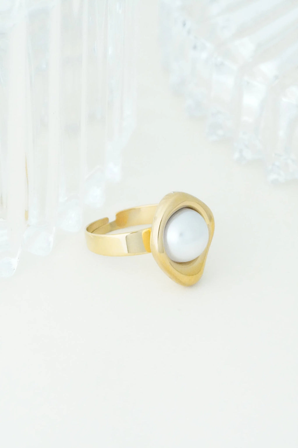 Pearl Adjustable Ring worldjewel.in ADJUSTABLE RING