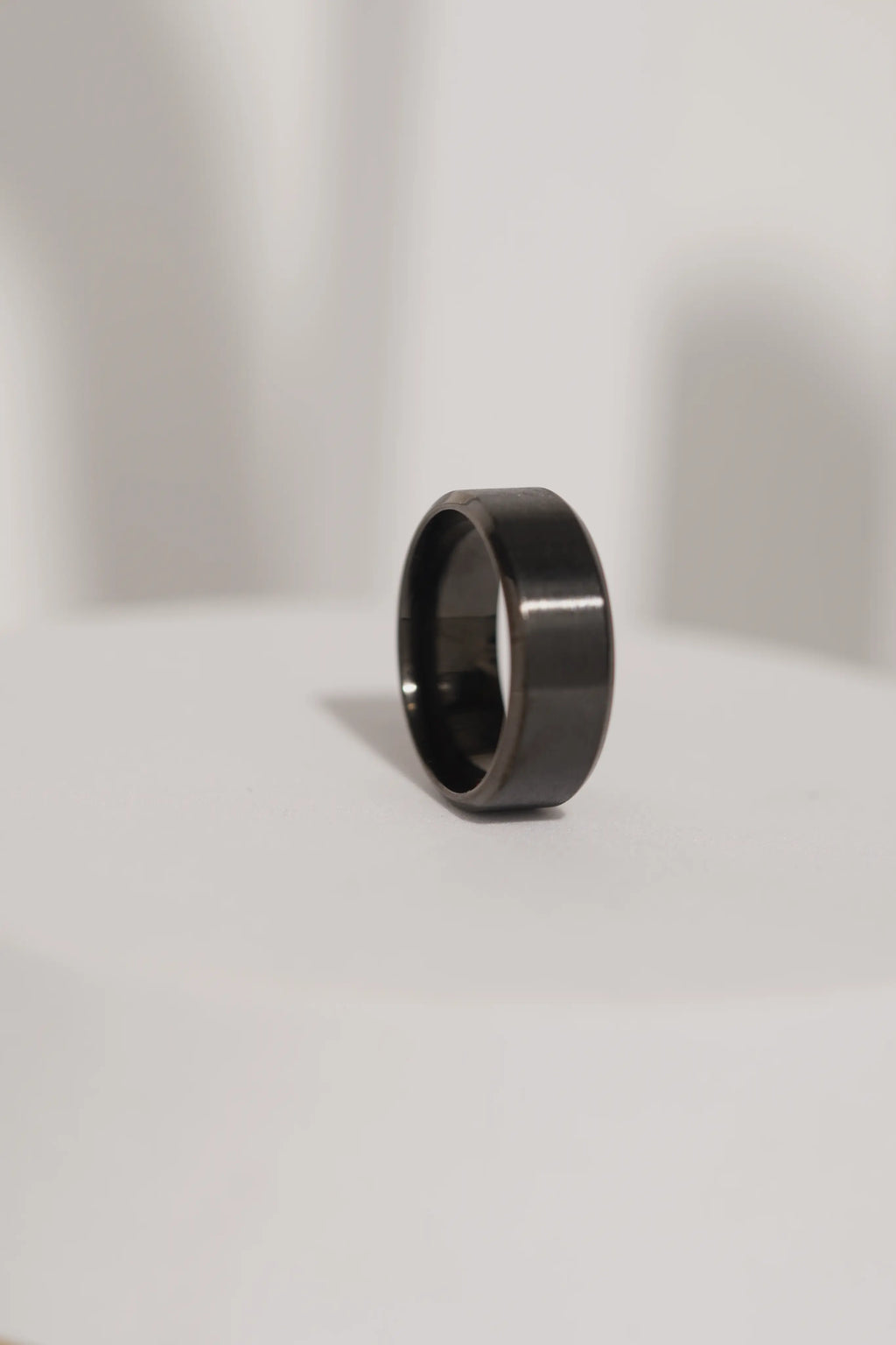 Plain Sleek Black Ring For Men worldjewel.in men's ring