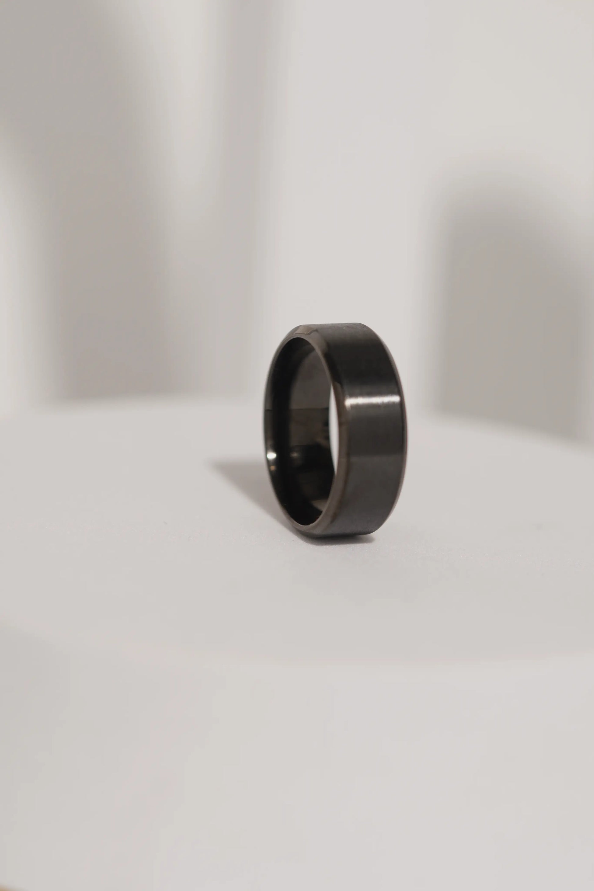 Plain Sleek Black Ring For Men worldjewel.in men's ring