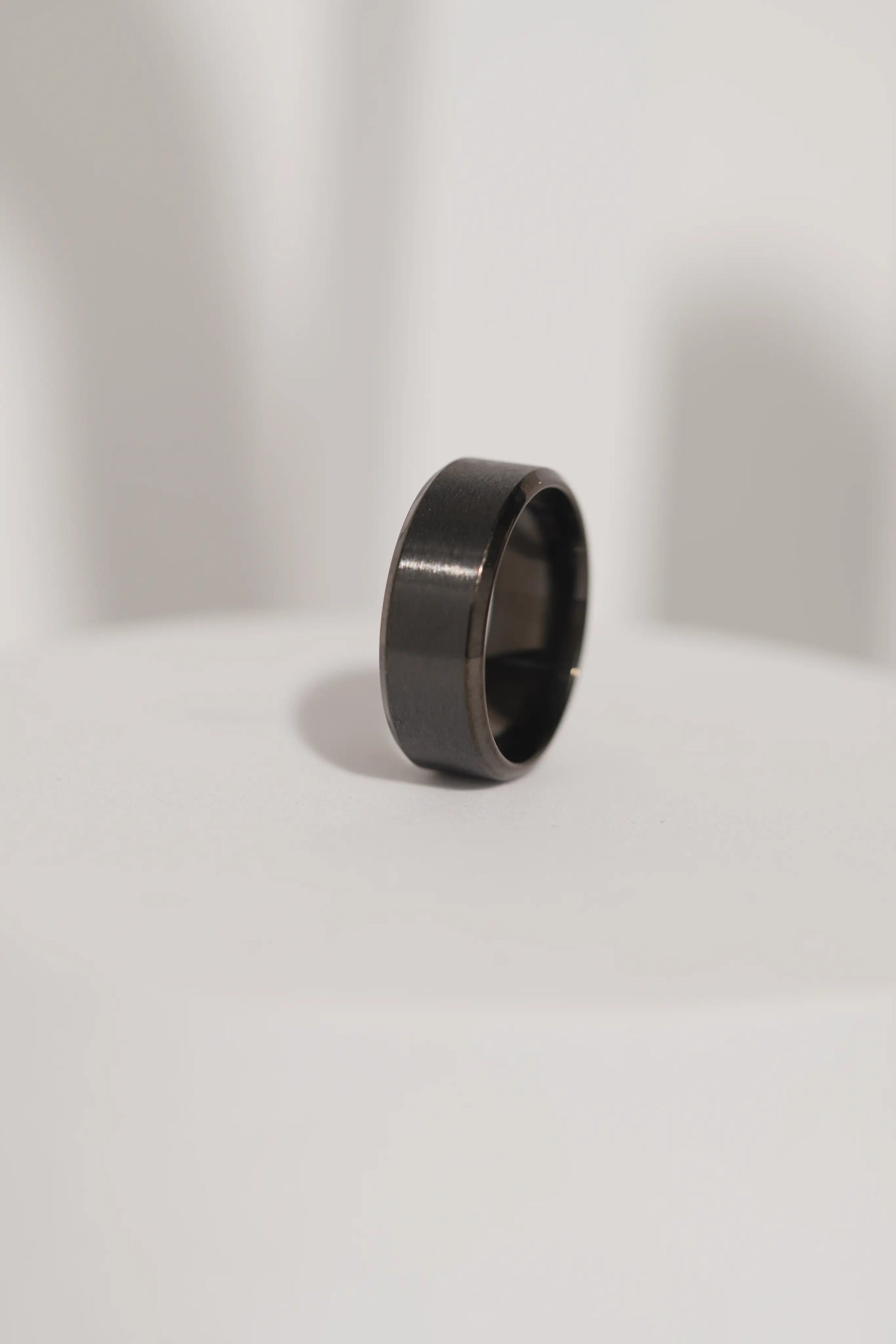 Plain Sleek Black Ring For Men worldjewel.in men's ring