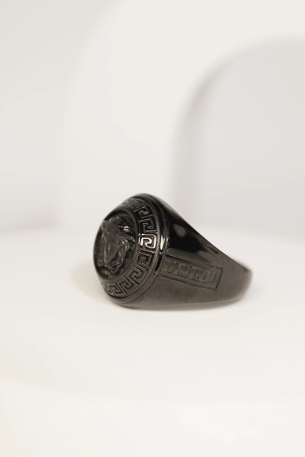Premium Black Embossed Finger Ring For Men worldjewel.in men's ring