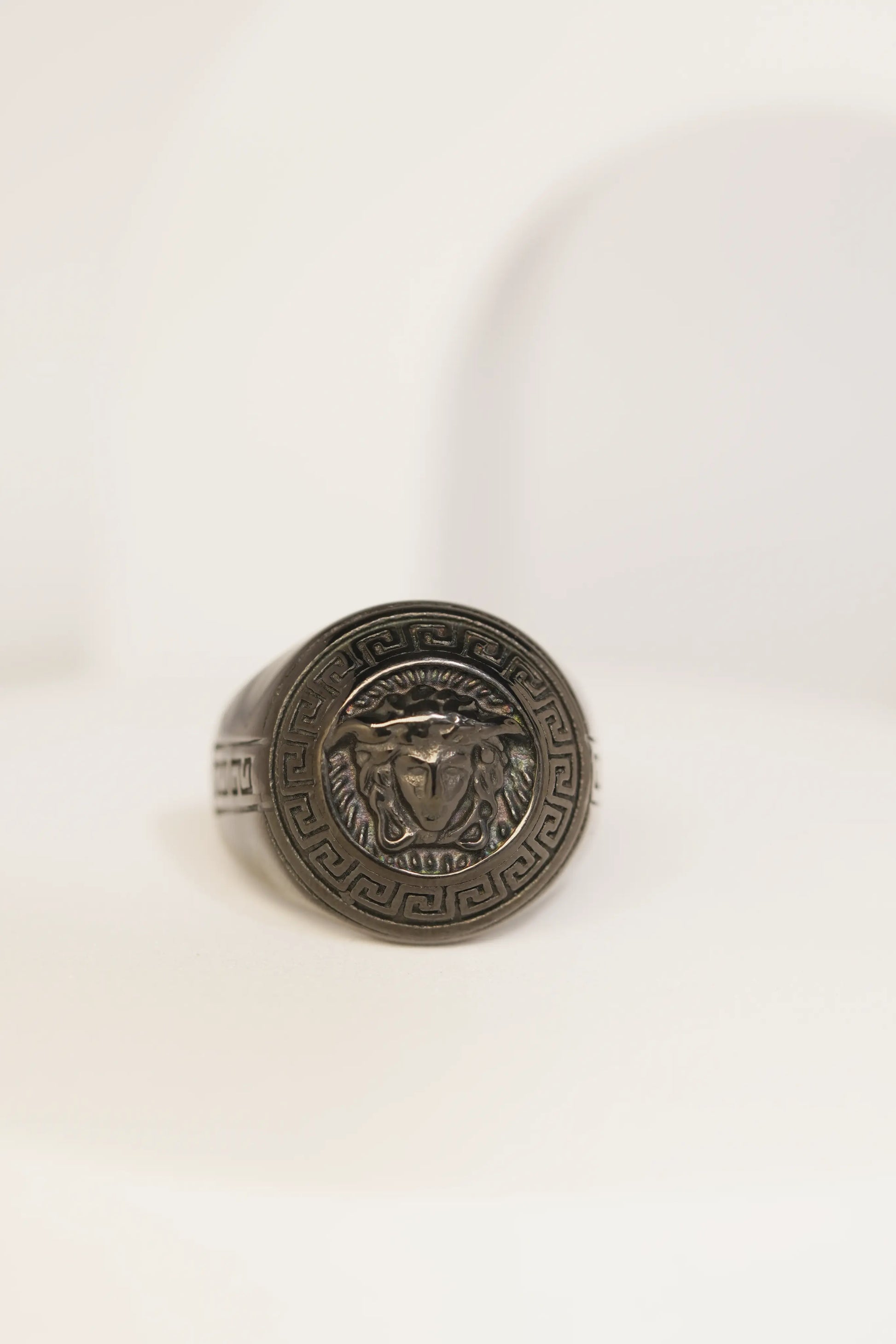 Premium Black Embossed Finger Ring For Men worldjewel.in men's ring