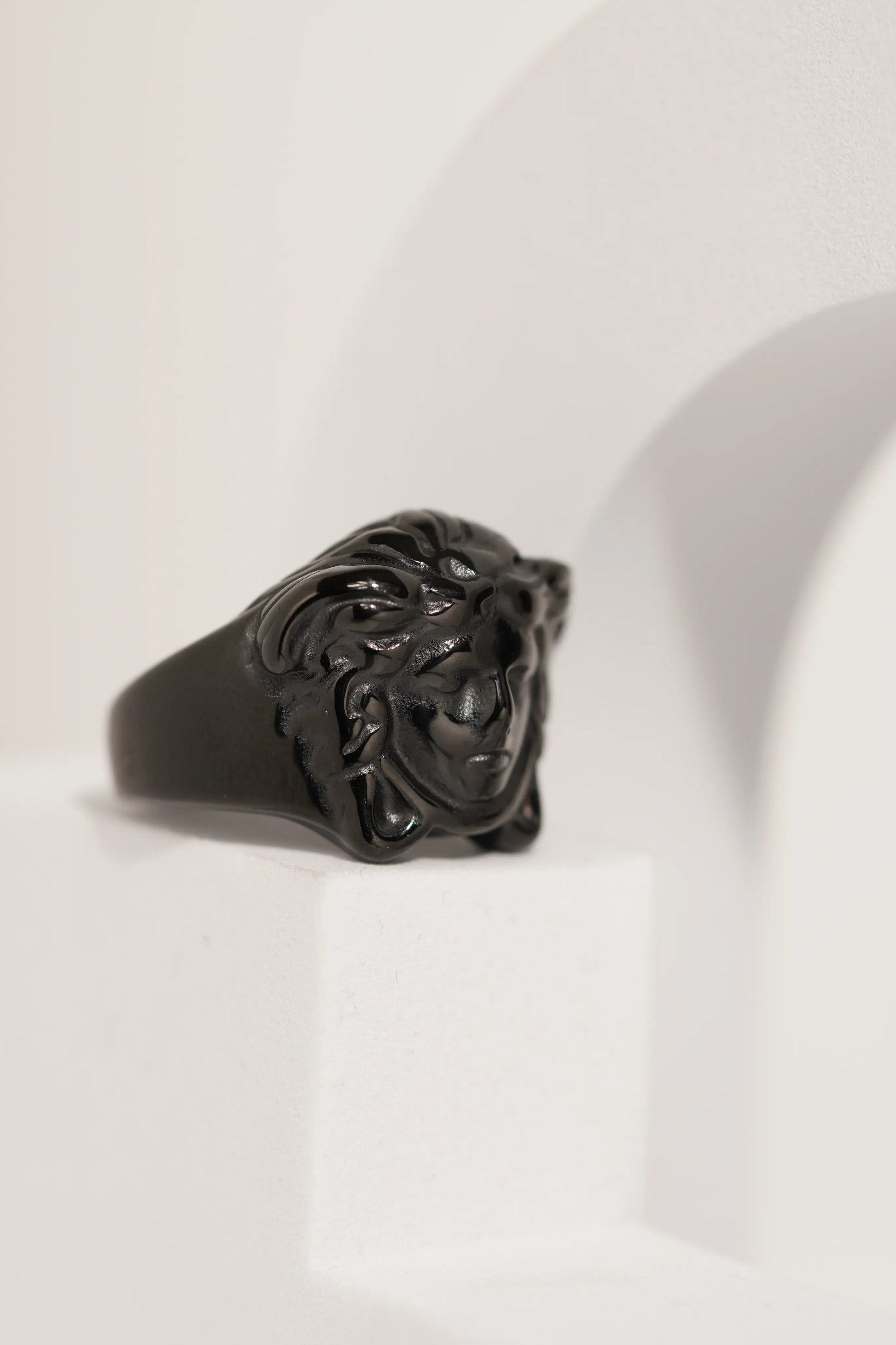 Premium Black Polished Ring For Men worldjewel.in men's ring