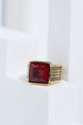 Red Sterling Diamond Ring For Men worldjewel.in men's ring