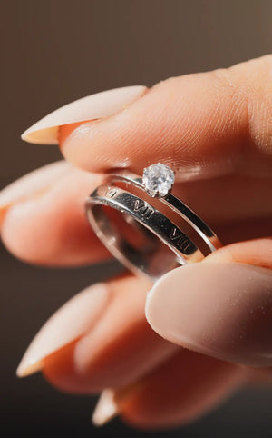 Roman Solitaire ring for women - worldjewel.in