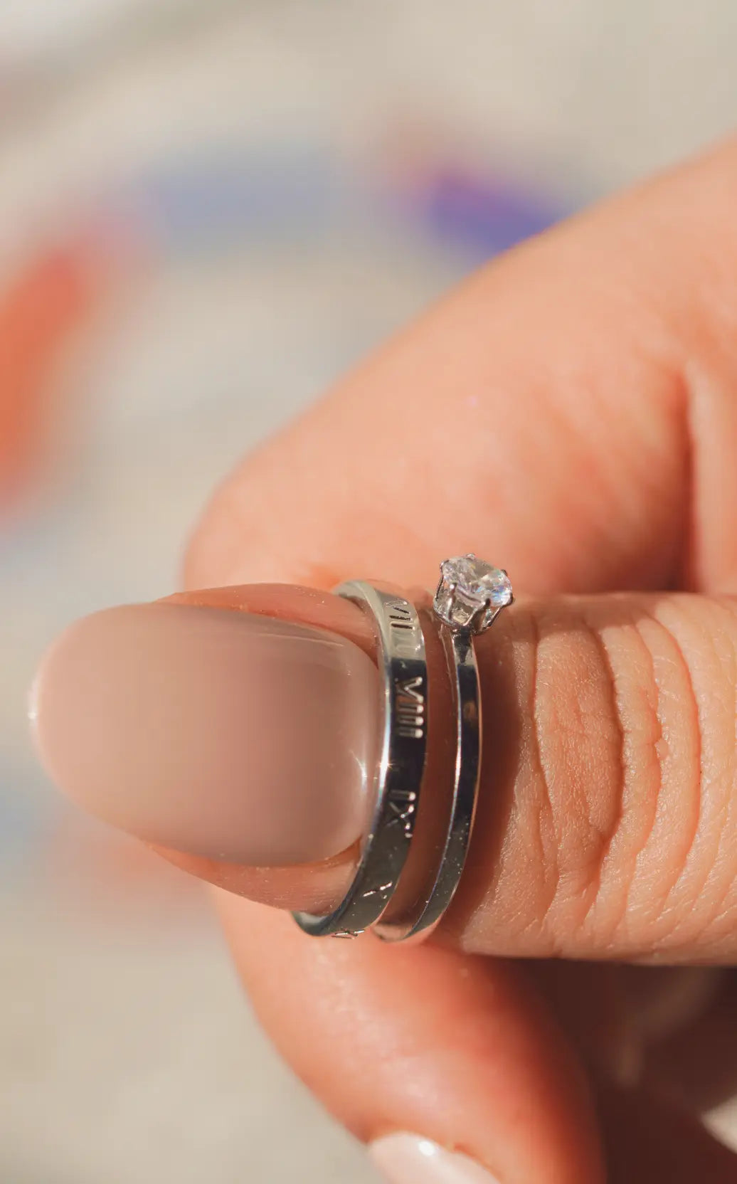 Roman Solitaire ring for women - worldjewel.in