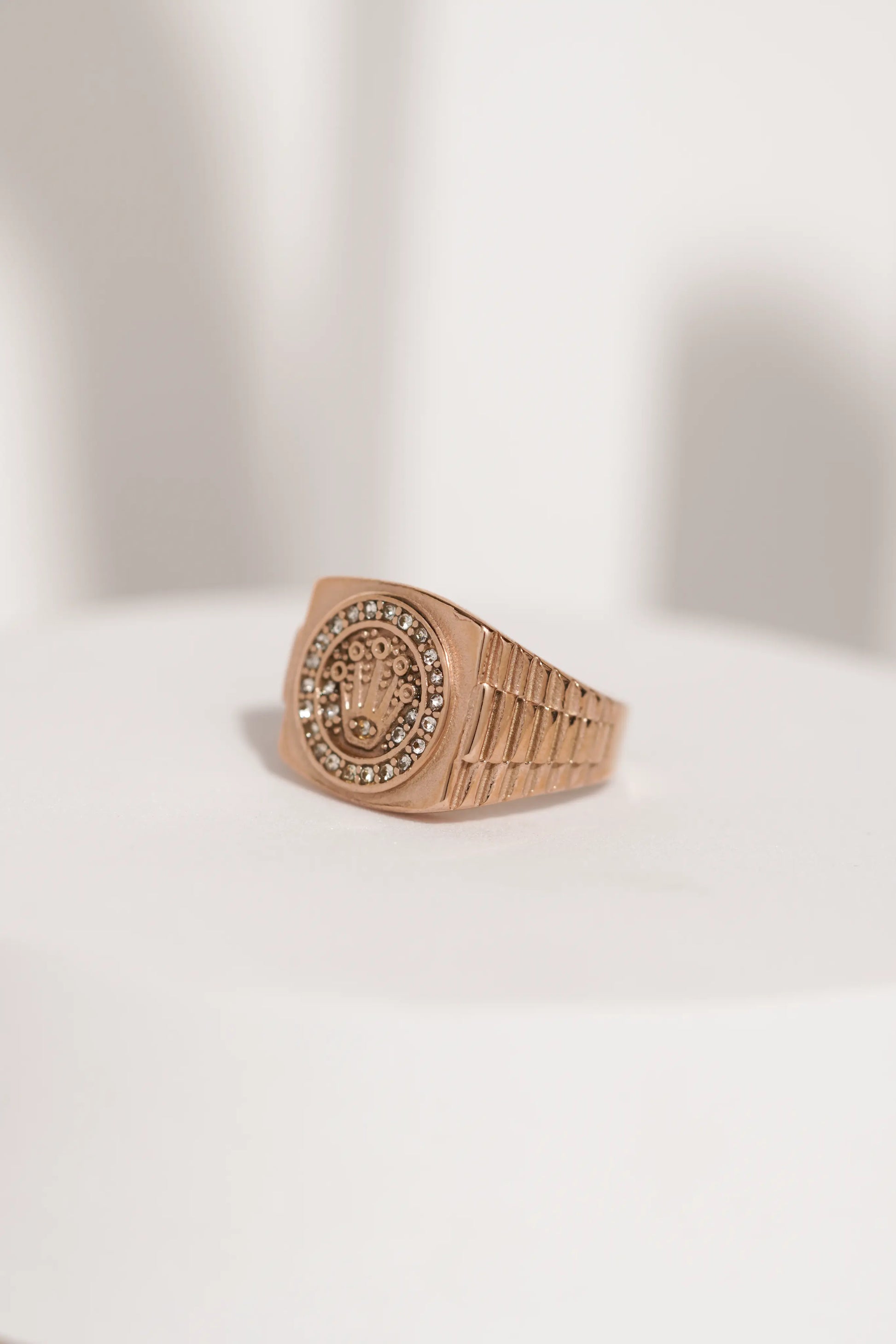 Rose Gold king Crown Ring For Men worldjewel.in men's ring