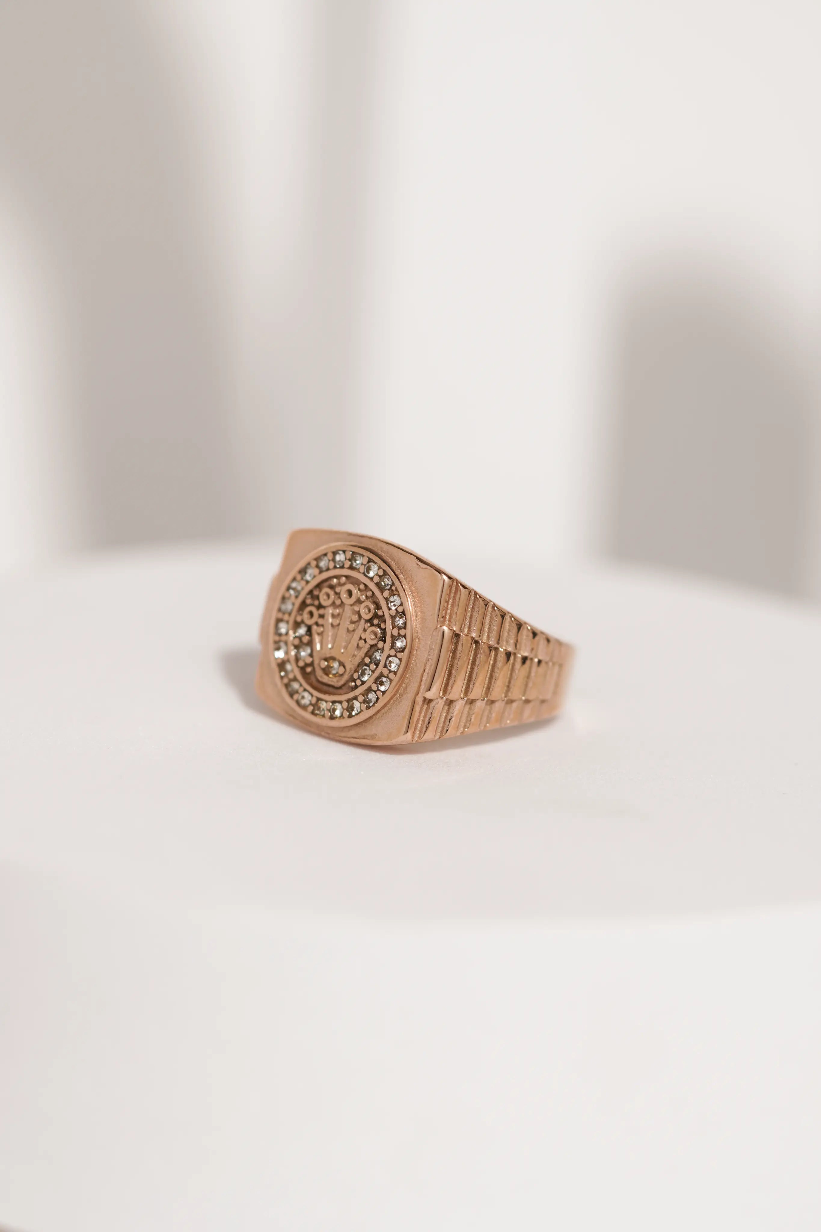 Rose Gold king Crown Ring For Men worldjewel.in men's ring