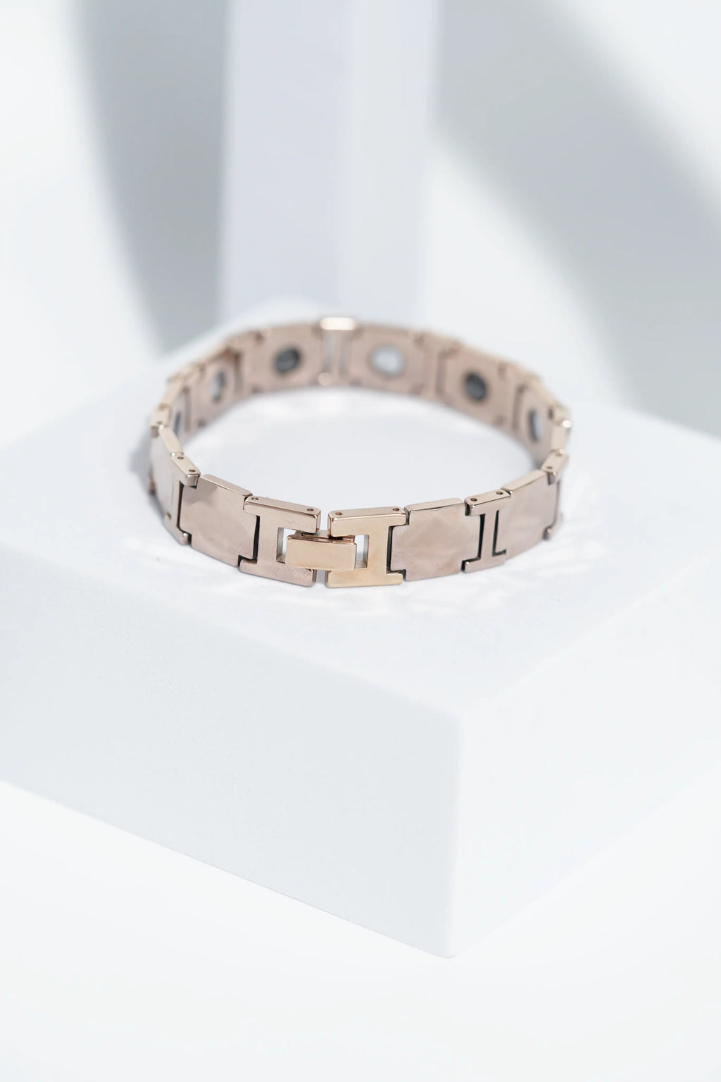 Rosegold Sun Glow - Ceramic bracelet for men. worldjewel.in men's bracelets