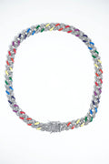 Round Multi-colour Diamond | Ice-chain | Unisex | Hiphop style. - worldjewel.in