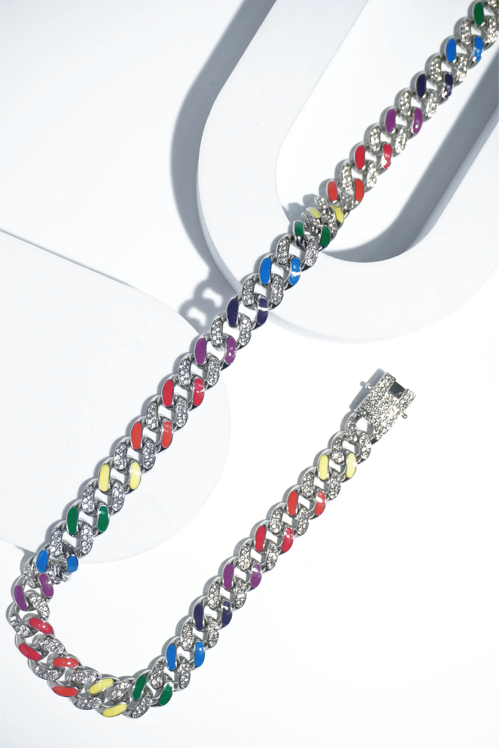 Round Multi-colour Diamond | Ice-chain | Unisex | Hiphop style. - worldjewel.in