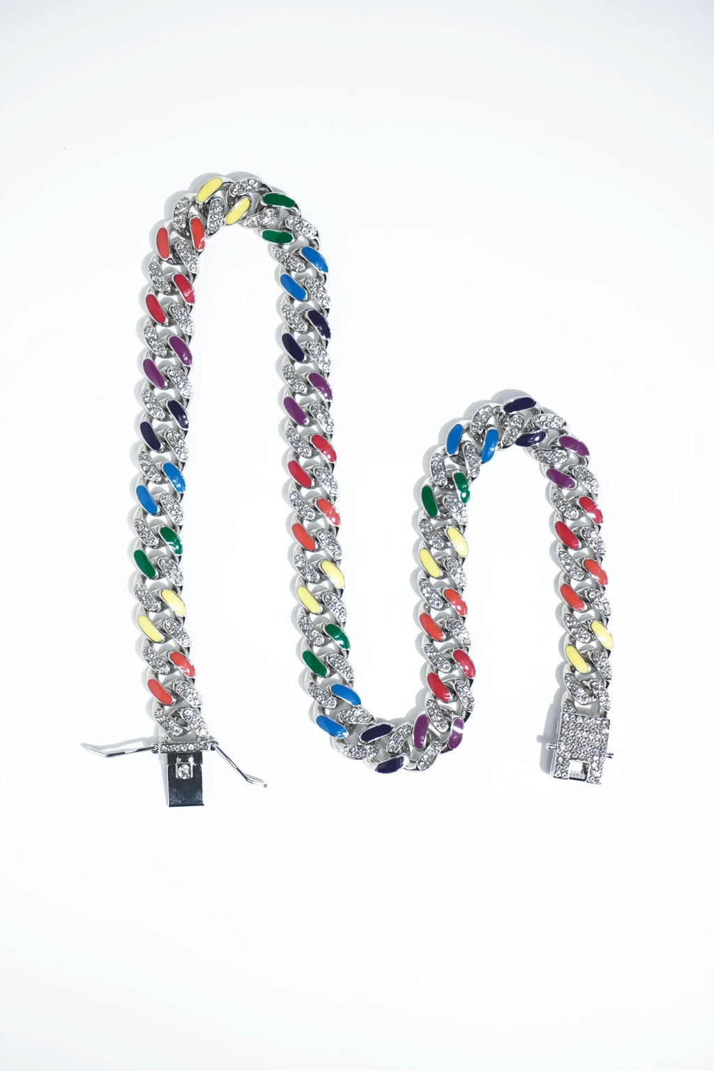 Round Multi-colour Diamond | Ice-chain | Unisex | Hiphop style. - worldjewel.in