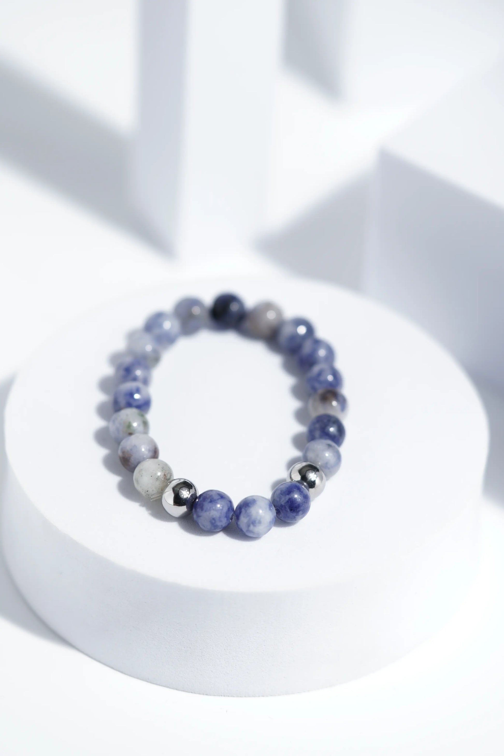 Shiney Blue Shade Bead Bracelets | Unisex. worldjewel.in Bead Bracelets