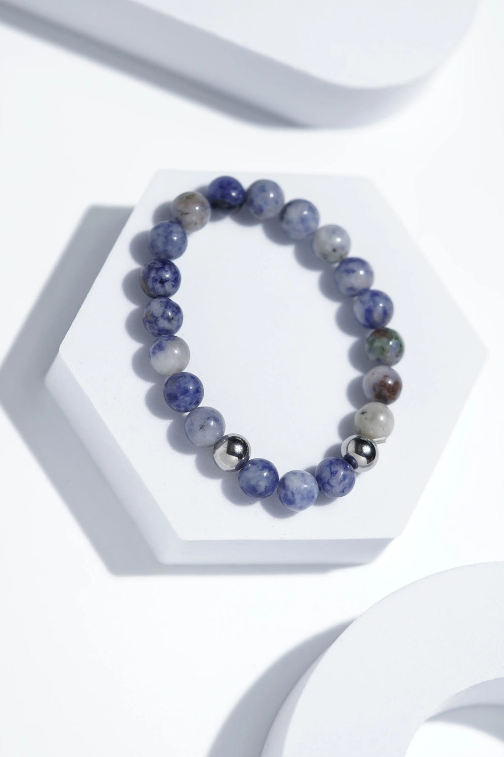 Shiney Blue Shade Bead Bracelets | Unisex. worldjewel.in Bead Bracelets