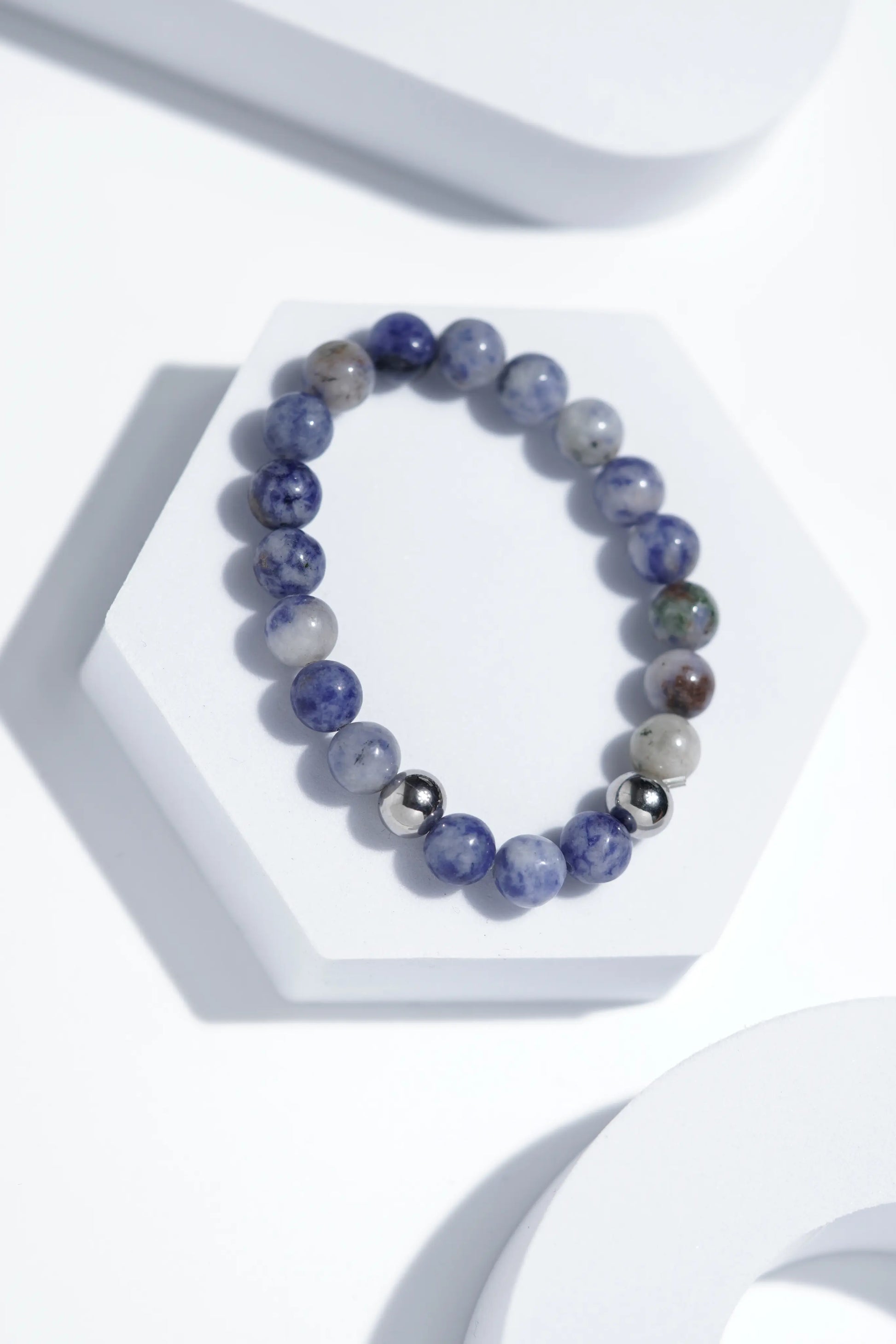 Shiney Blue Shade Bead Bracelets | Unisex. worldjewel.in Bead Bracelets