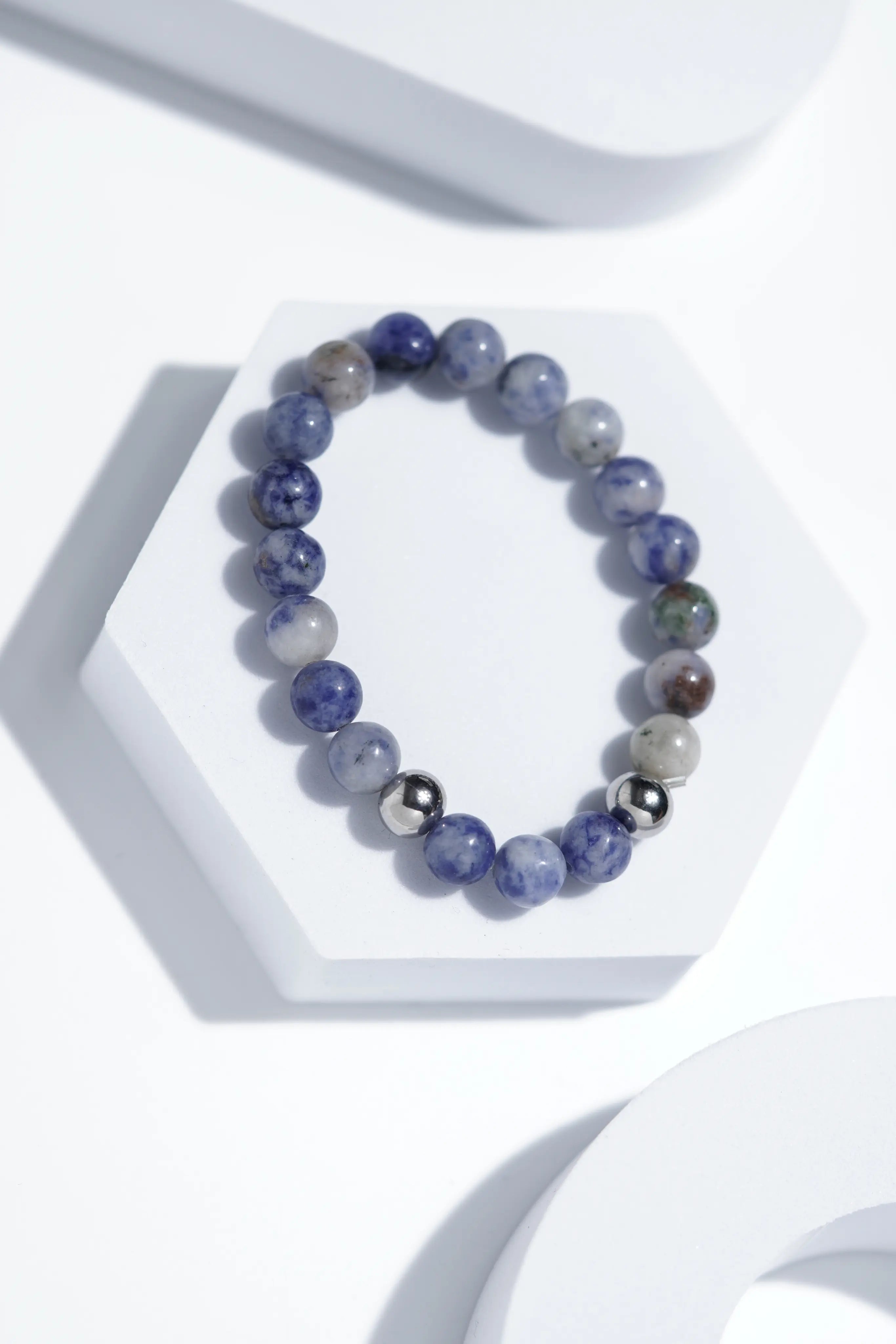 Shiney Blue Shade Bead Bracelets | Unisex. worldjewel.in Bead Bracelets